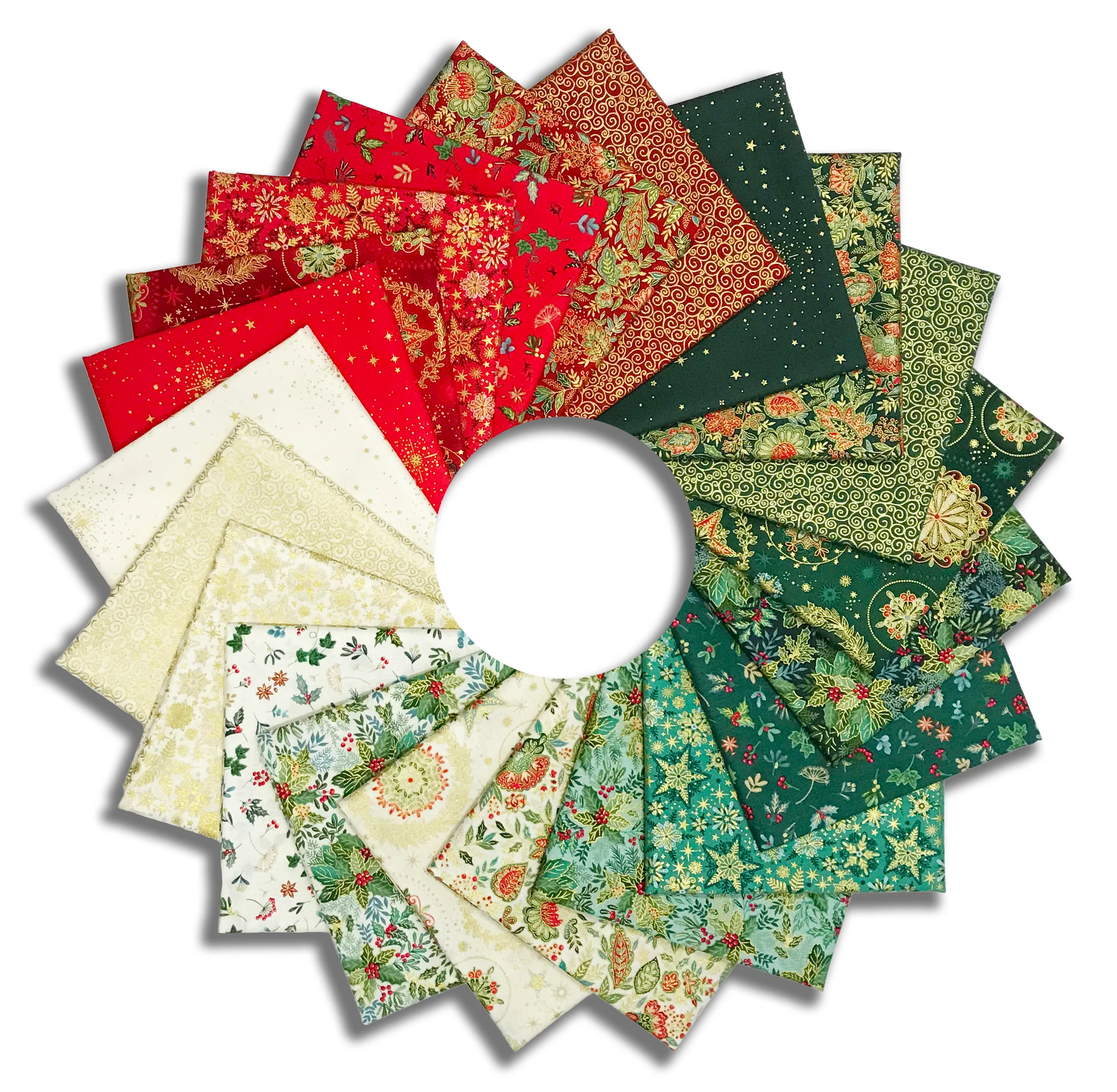 Matt's Andover/Makower Pre-Cut 21 Piece Fat Quarter Bundle - Good Tidings