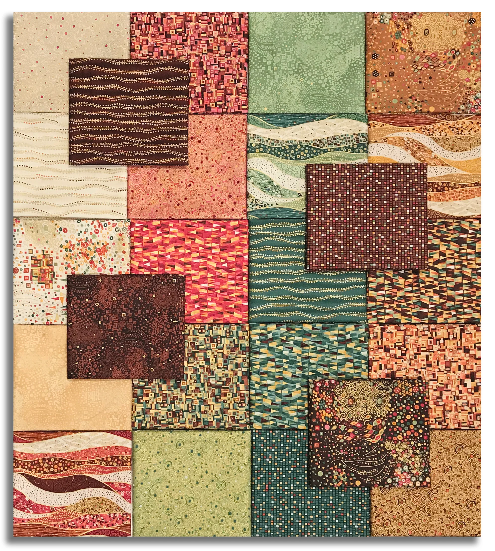 Matt's Andover/Makower Pre-Cut 24 Piece Fat Quarter Bundle - Golden - Image 2