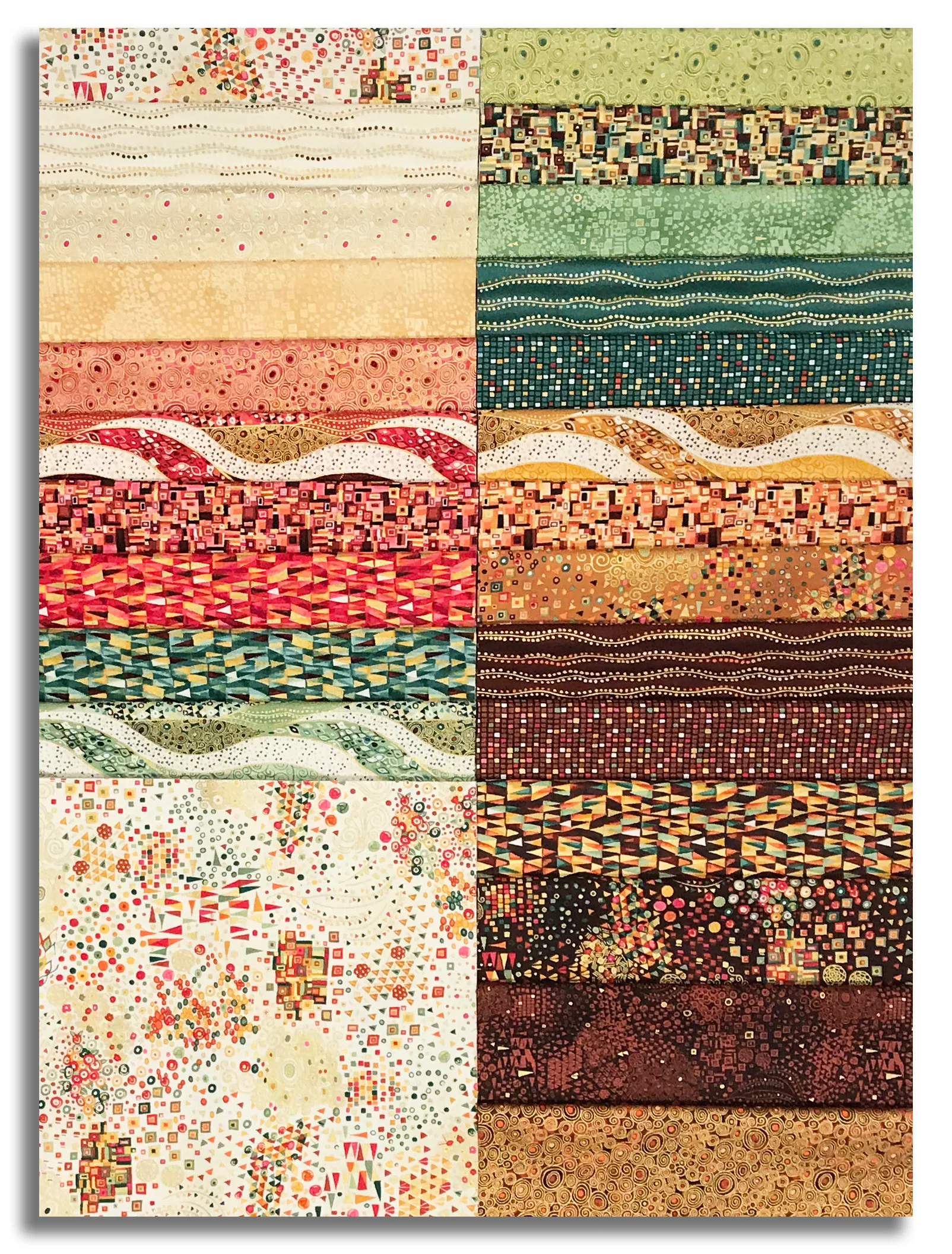 Matt's Andover/Makower Pre-Cut 48 Piece 10" Layer Cake Squares - Golden
