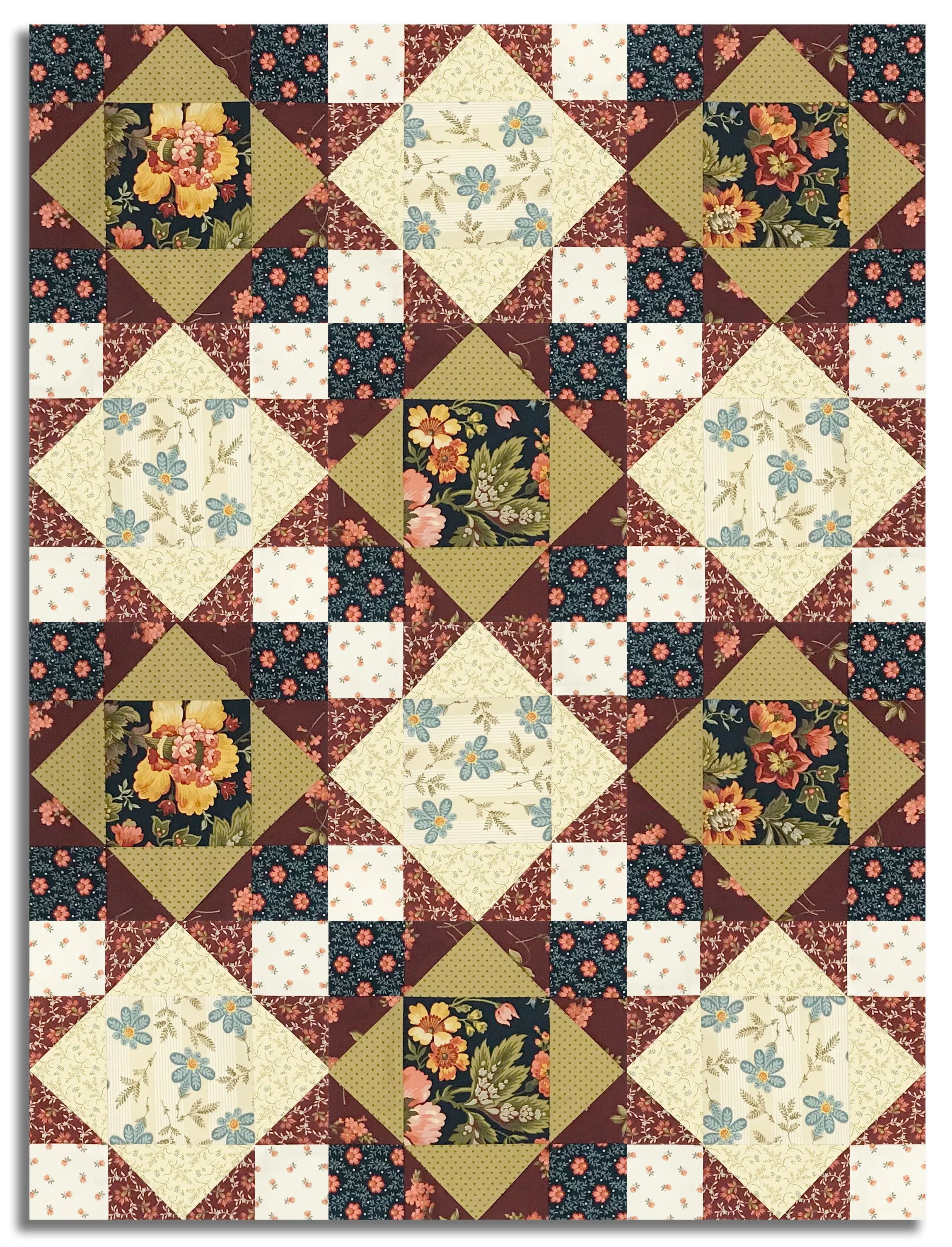 Matt's Andover Pre-Cut 12 Block King's Crown Quilt Kit - Farmer's Daughter 2