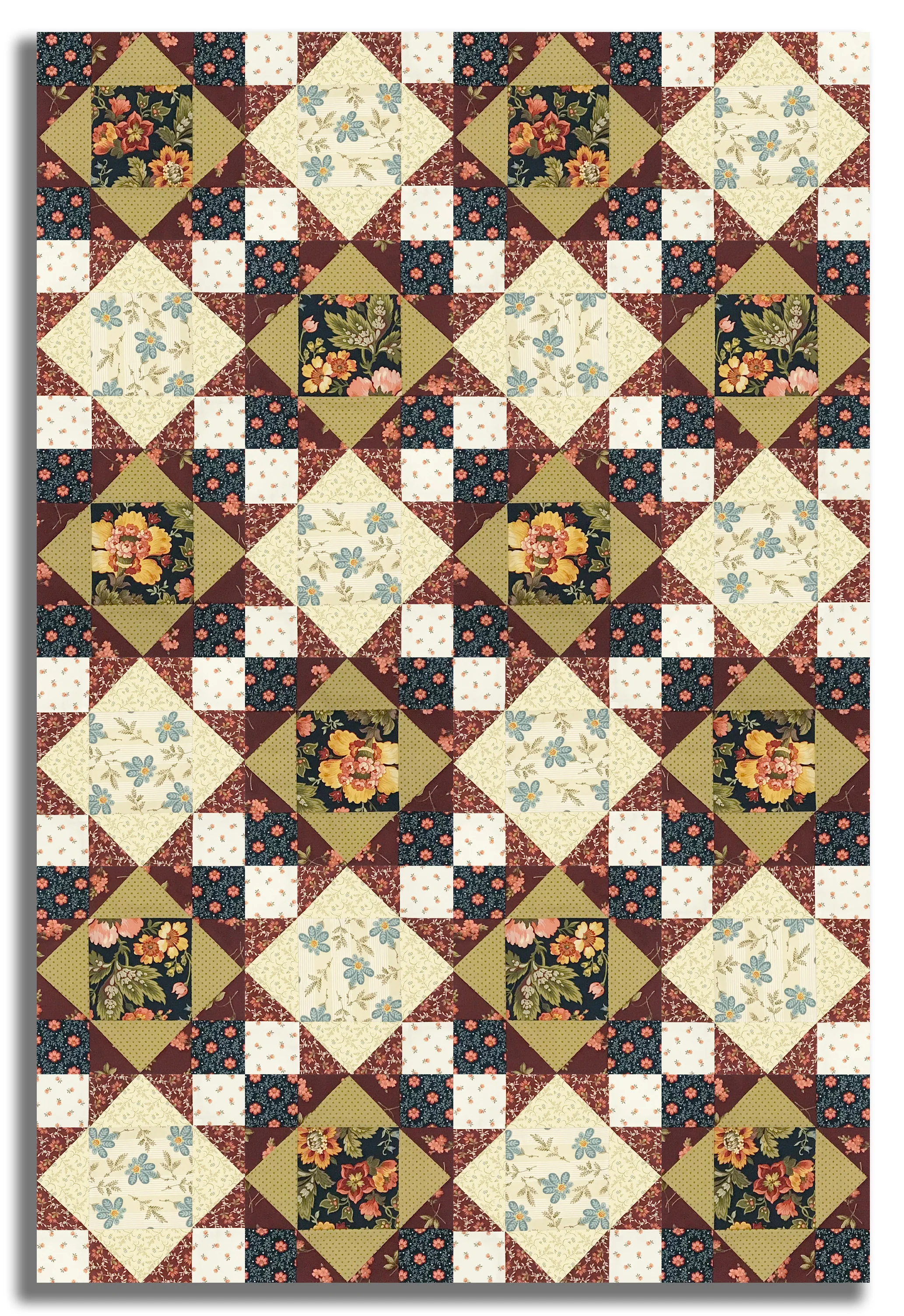 Matt's Andover Pre-Cut 12 Block King's Crown Quilt Kit - Farmer's Daughter 2 - Image 4