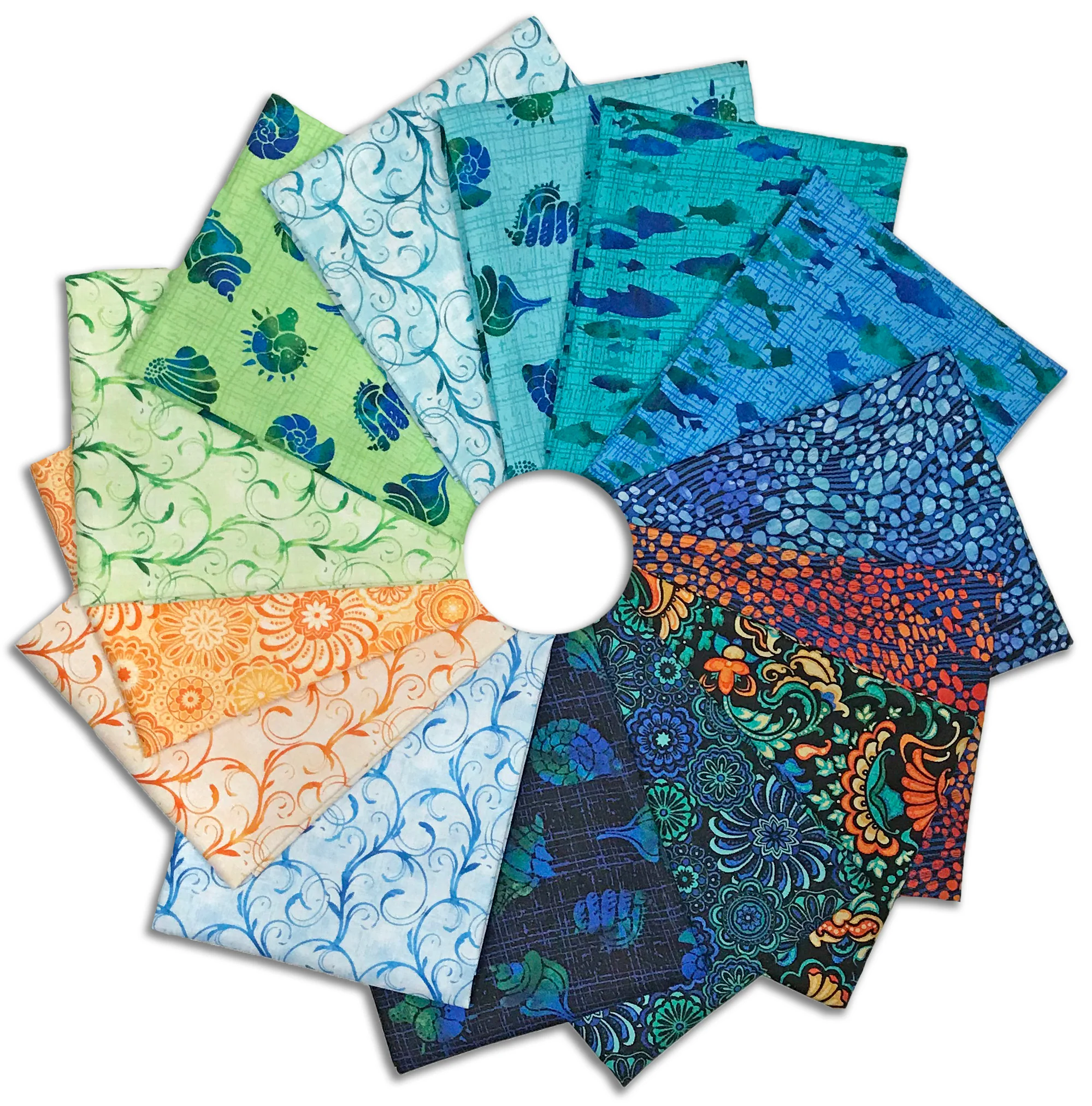 Matt's Benartex Pre-Cut 14 Piece Fat Quarter Bundle  - Atlantis
