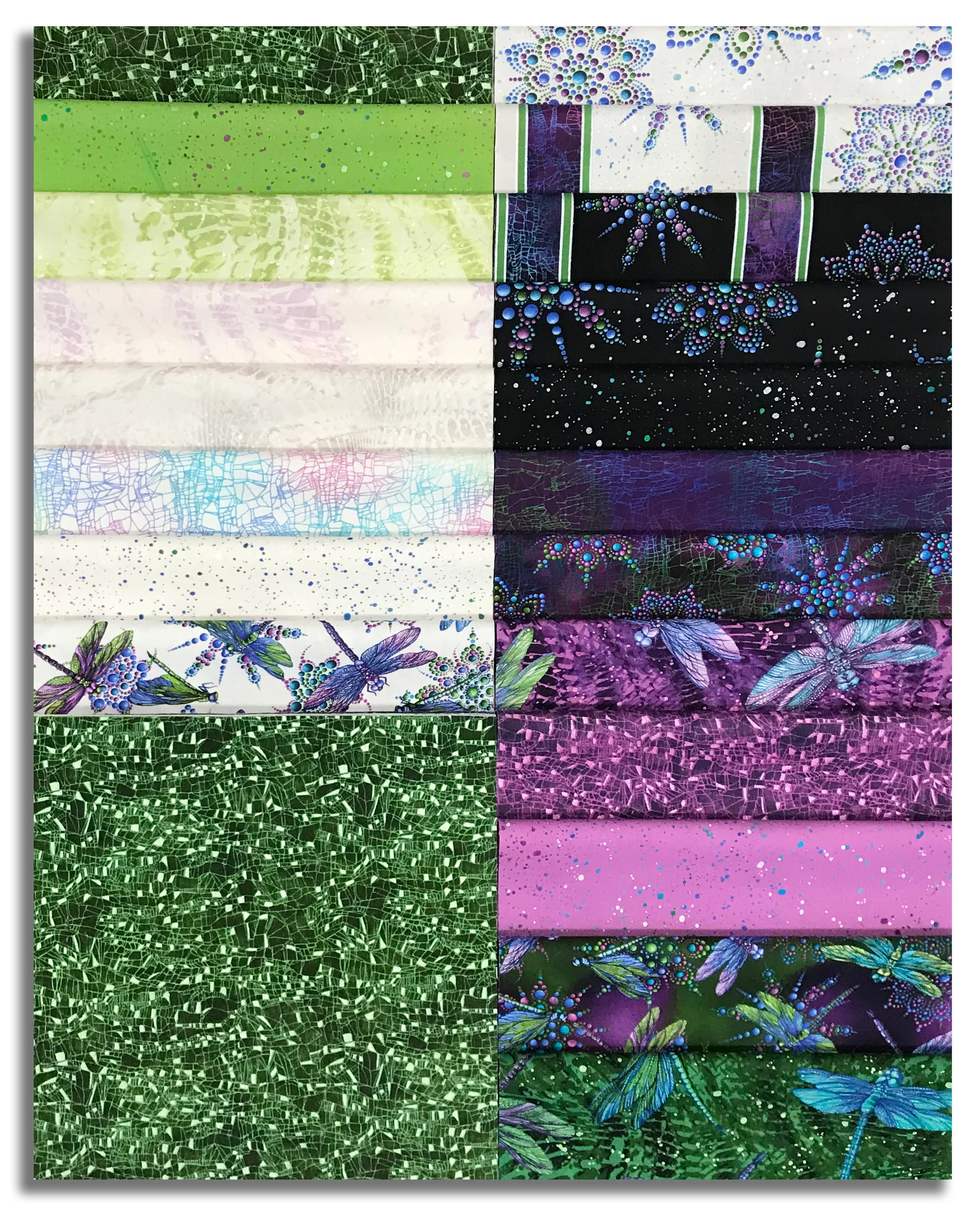 Matt's Benartex Pre-Cut 40 Piece 10" Squares Layer Cake - Dragonfly Wonder