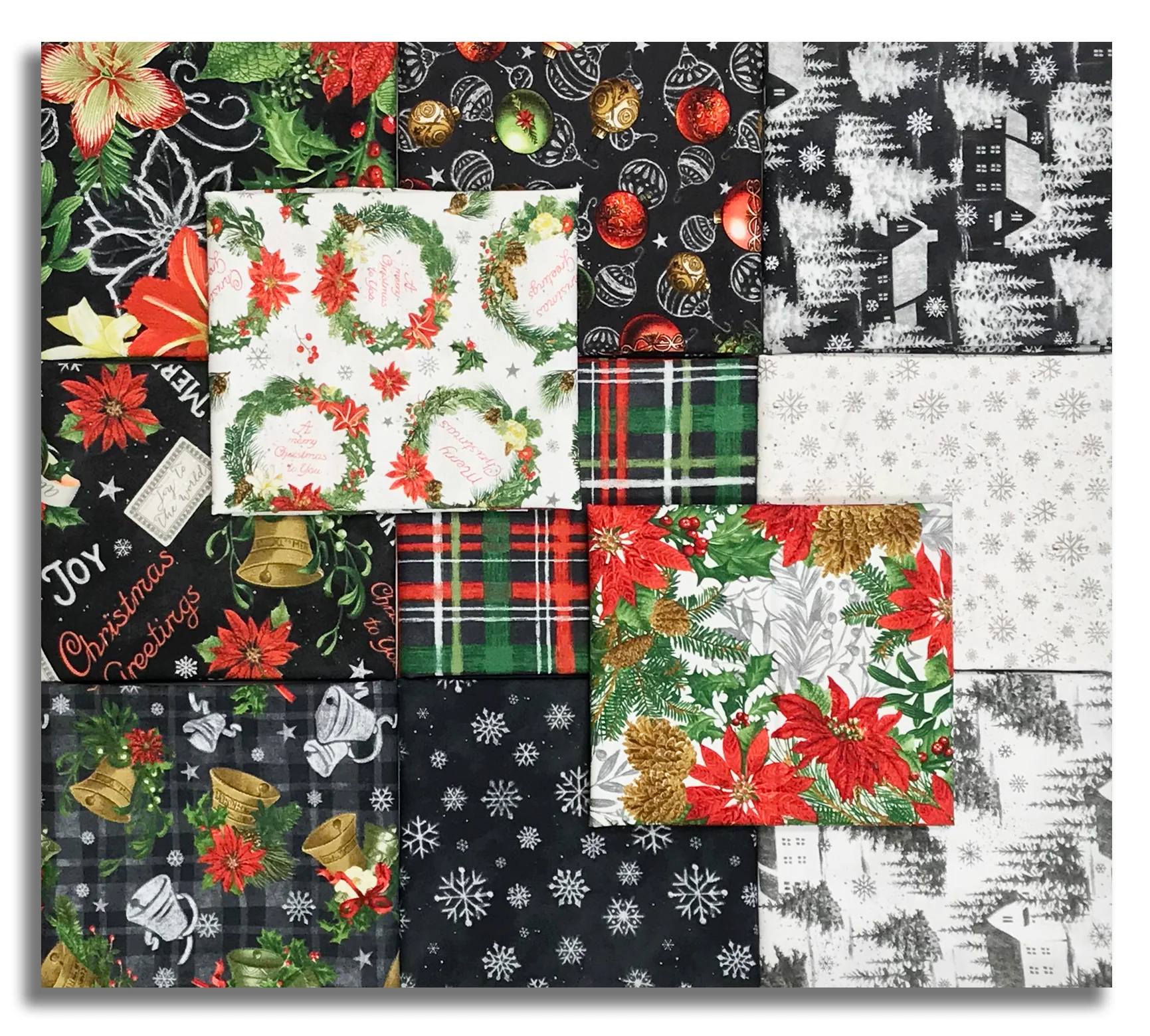 Matt's Blank Quilting Pre-Cut 11 Piece Fat Quarter Bundle - Be Merry & Shine Bright - Image 2