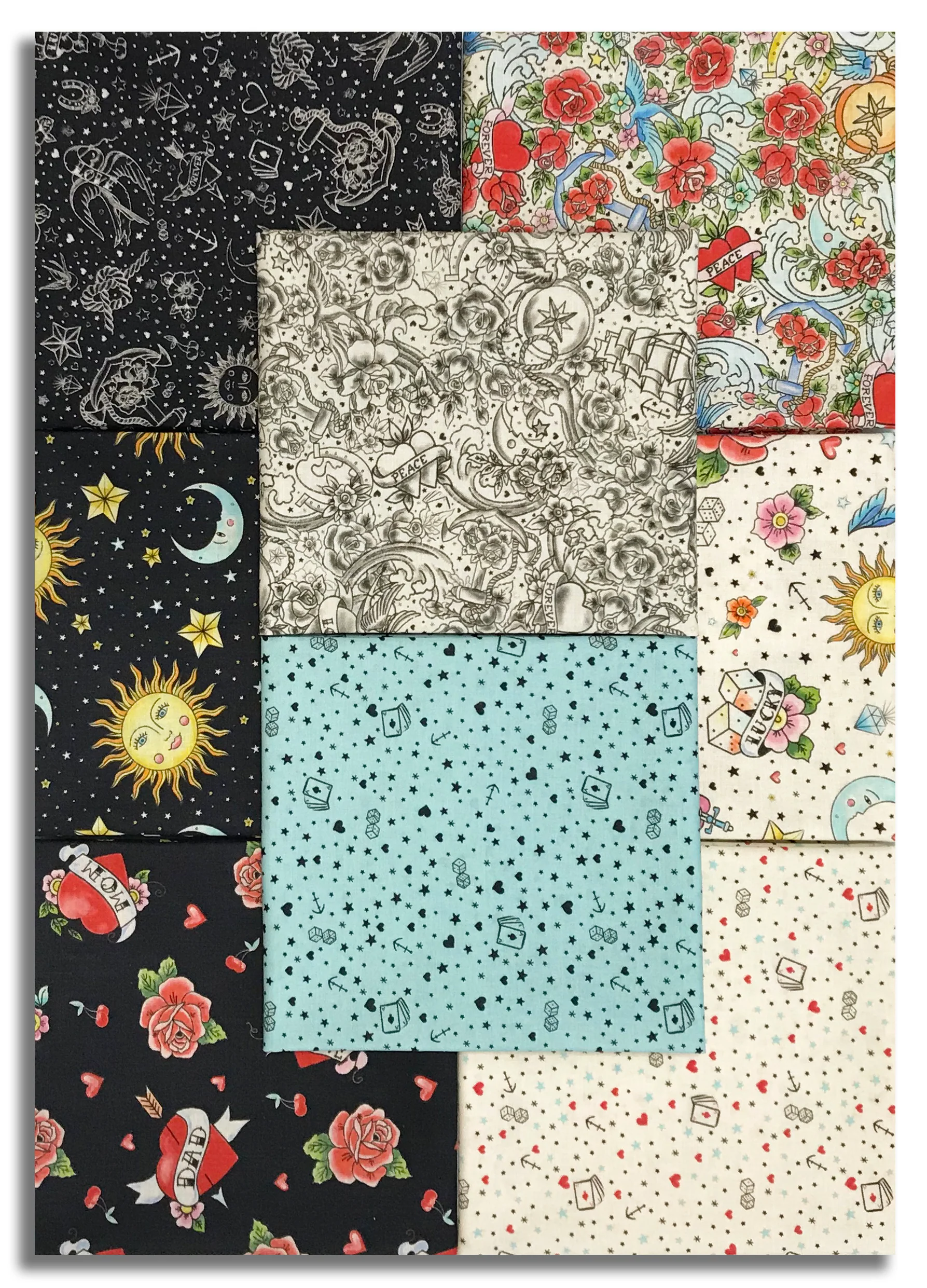 Matt's Blank Quilting Pre-Cut 8 Piece Fat Quarter Bundle - Ink Chronicles - Image 2