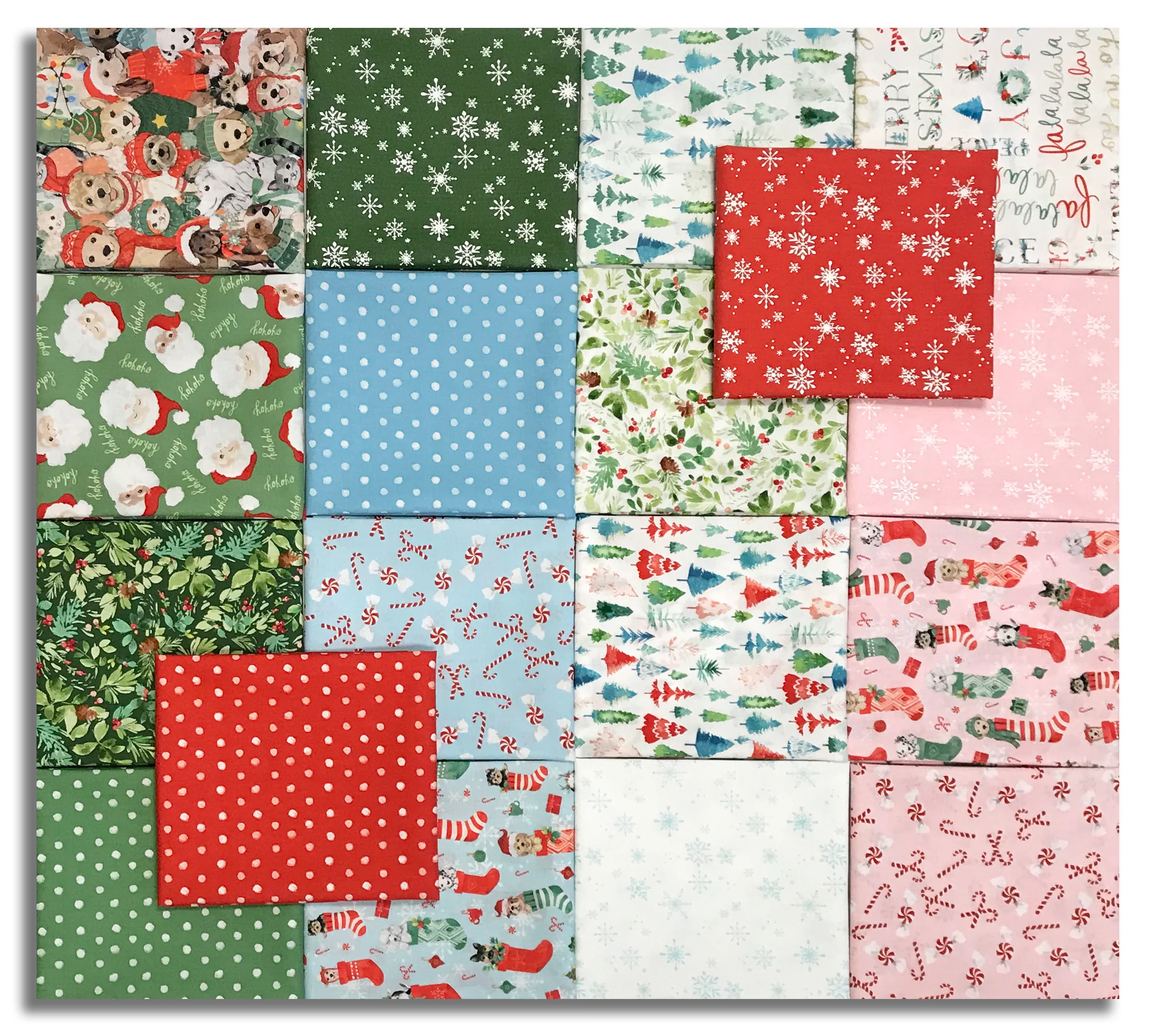 Matt's Clothworks Pre-Cut 18 Piece Fat Quarter Bundle - Santa Paws - Image 2