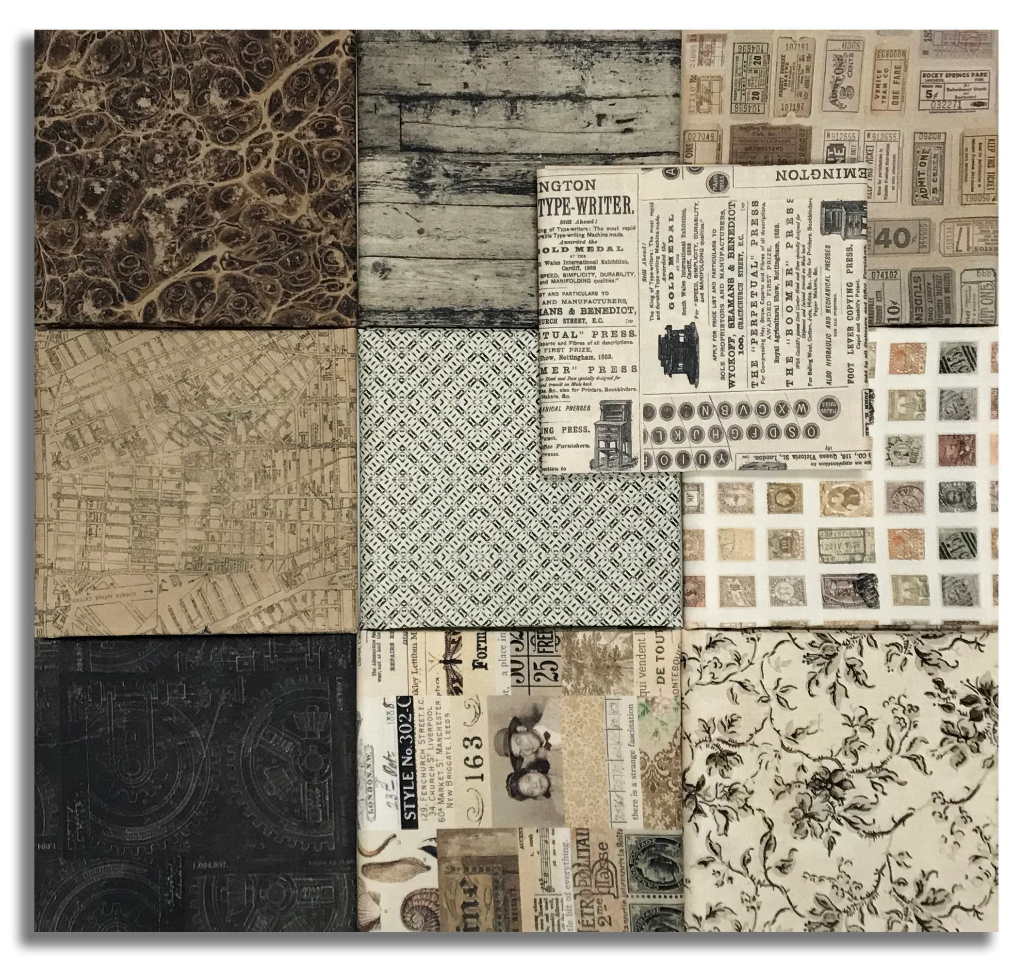 Matt's Free Spirit Pre-Cut 10 Piece Fat Quarter Bundle - Palette - Neutral - Image 2