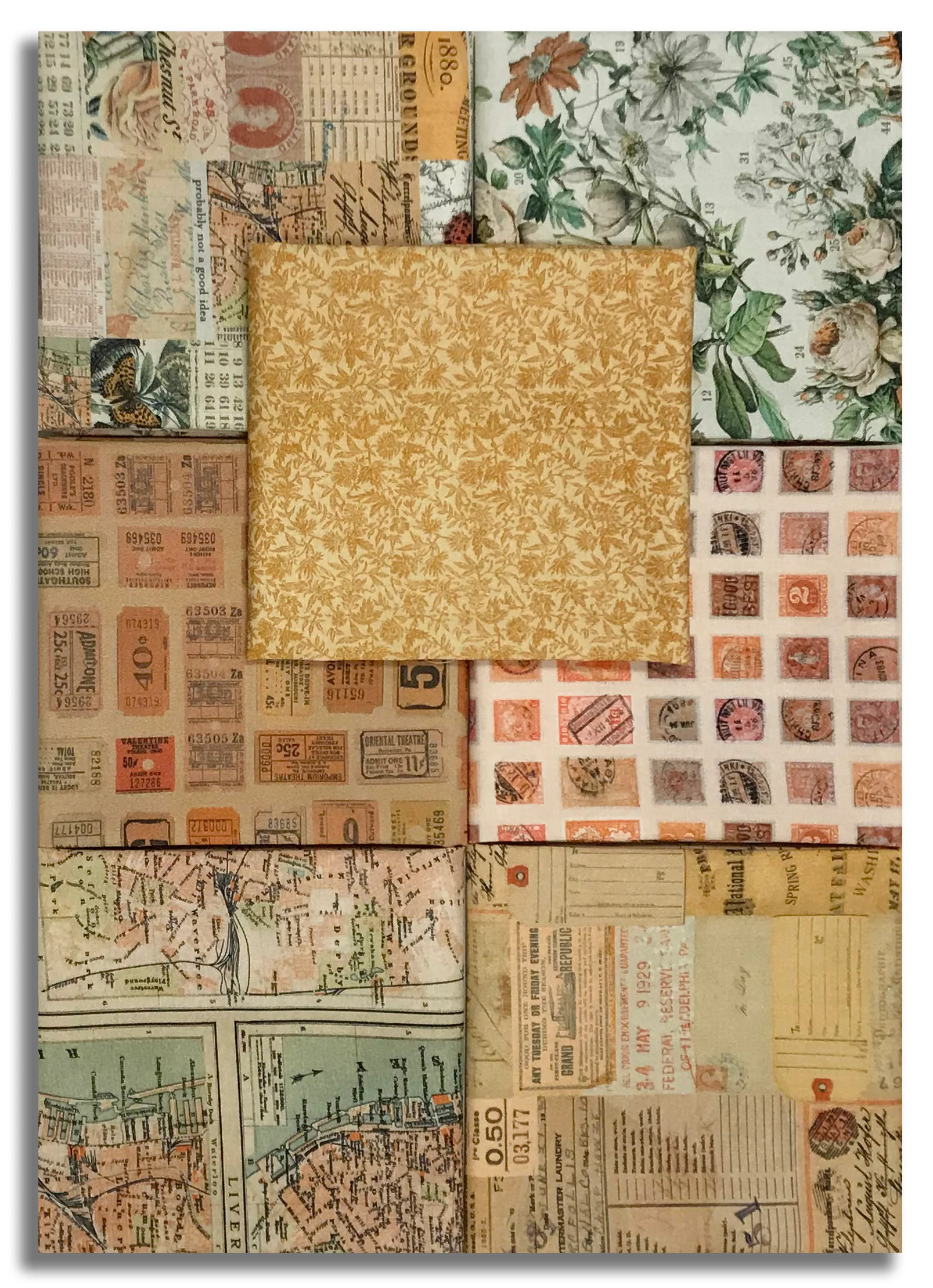 Matt's Free Spirit Pre-Cut 7 Piece Fat Quarter Bundle - Palette - Orange - Image 2