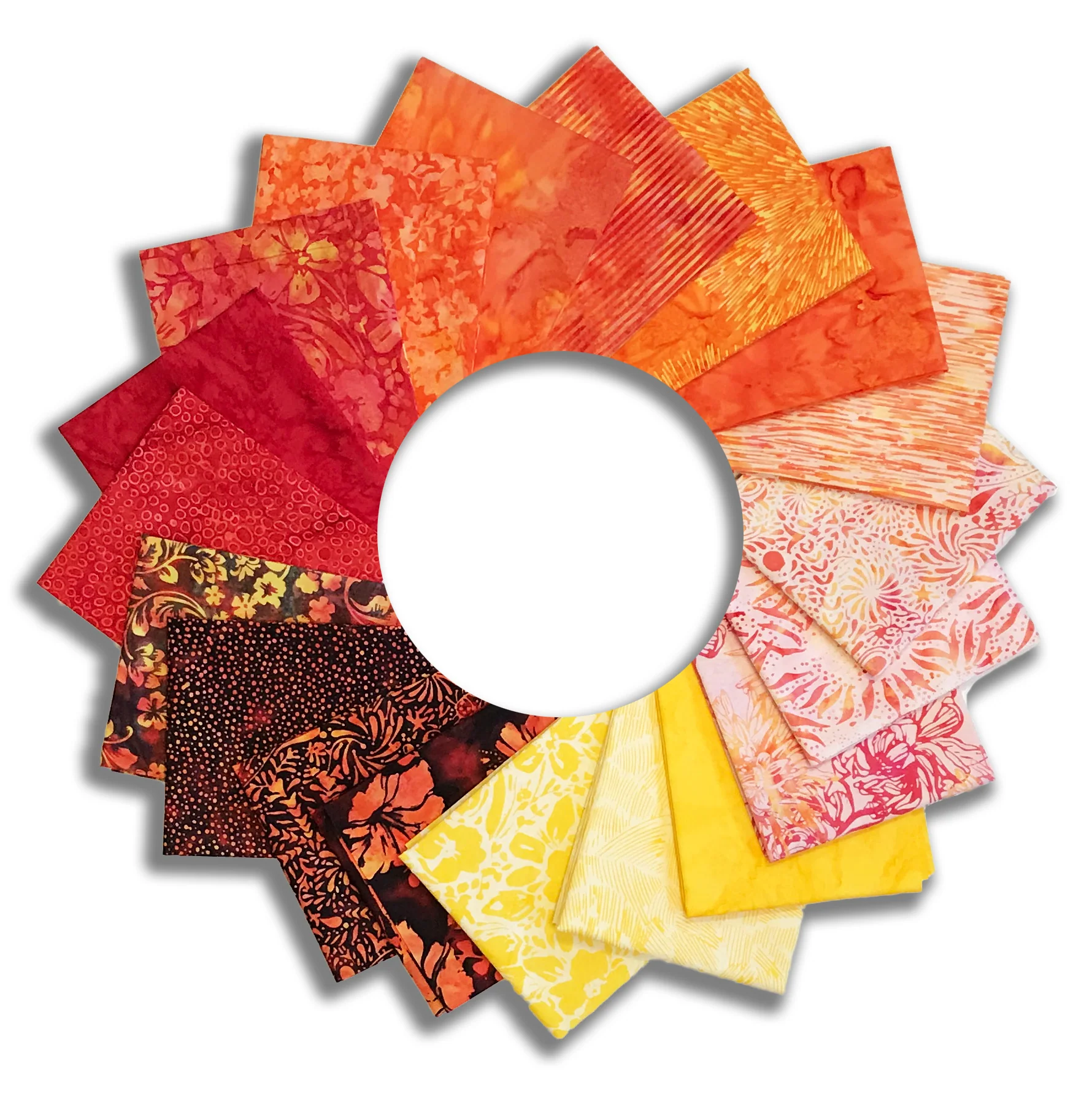 Matt's Hoffman Bali Batiks Pre-Cut 19 Piece Fat Quarter Bundle - Sunset Hour