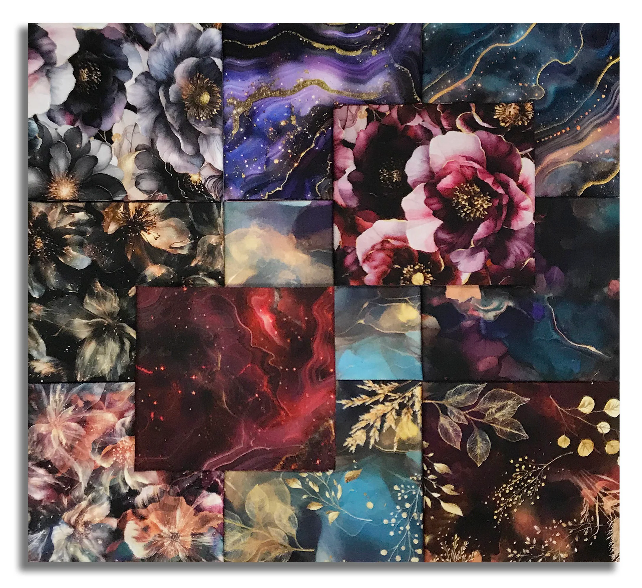 Matt's Hoffman Pre-Cut 11 Piece Fat Quarter Bundle - Midnight Floral - Image 2