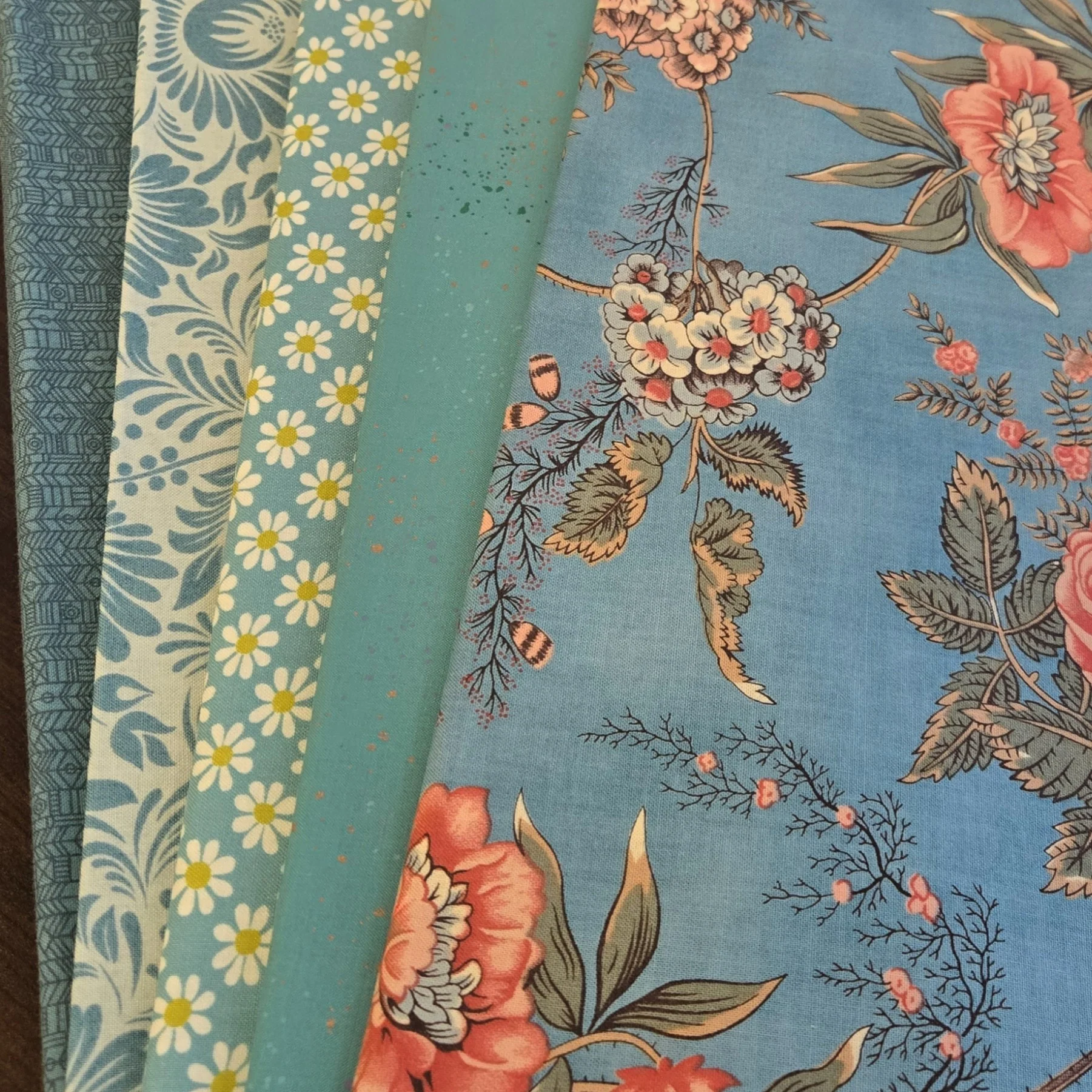 Matt's Mystery Bundles - 4.698 yards - Teal - Assorted Remnants