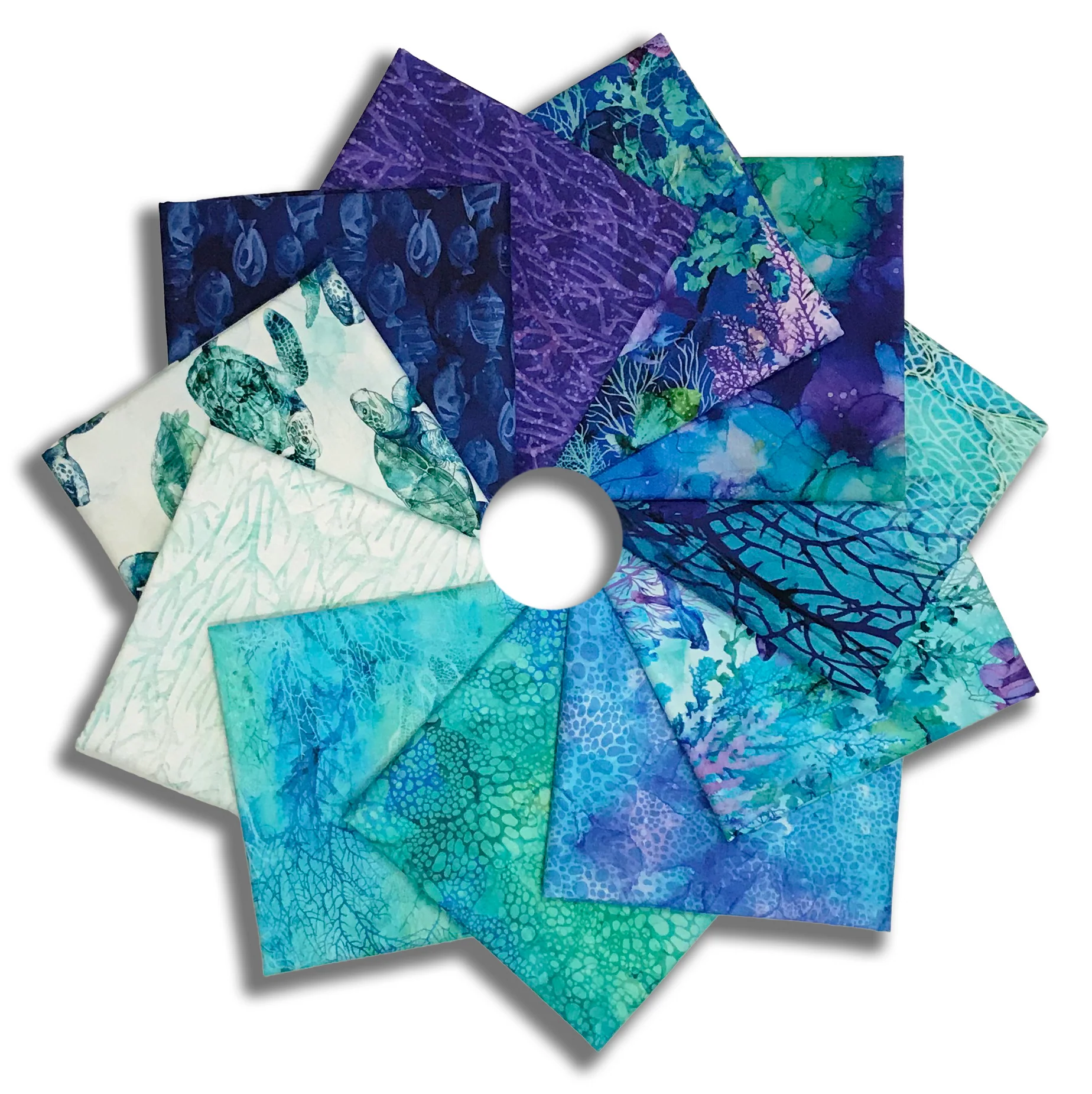 Matt's Northcott Pre-Cut 11 Piece Fat Quarter Bundle - Coral Reef