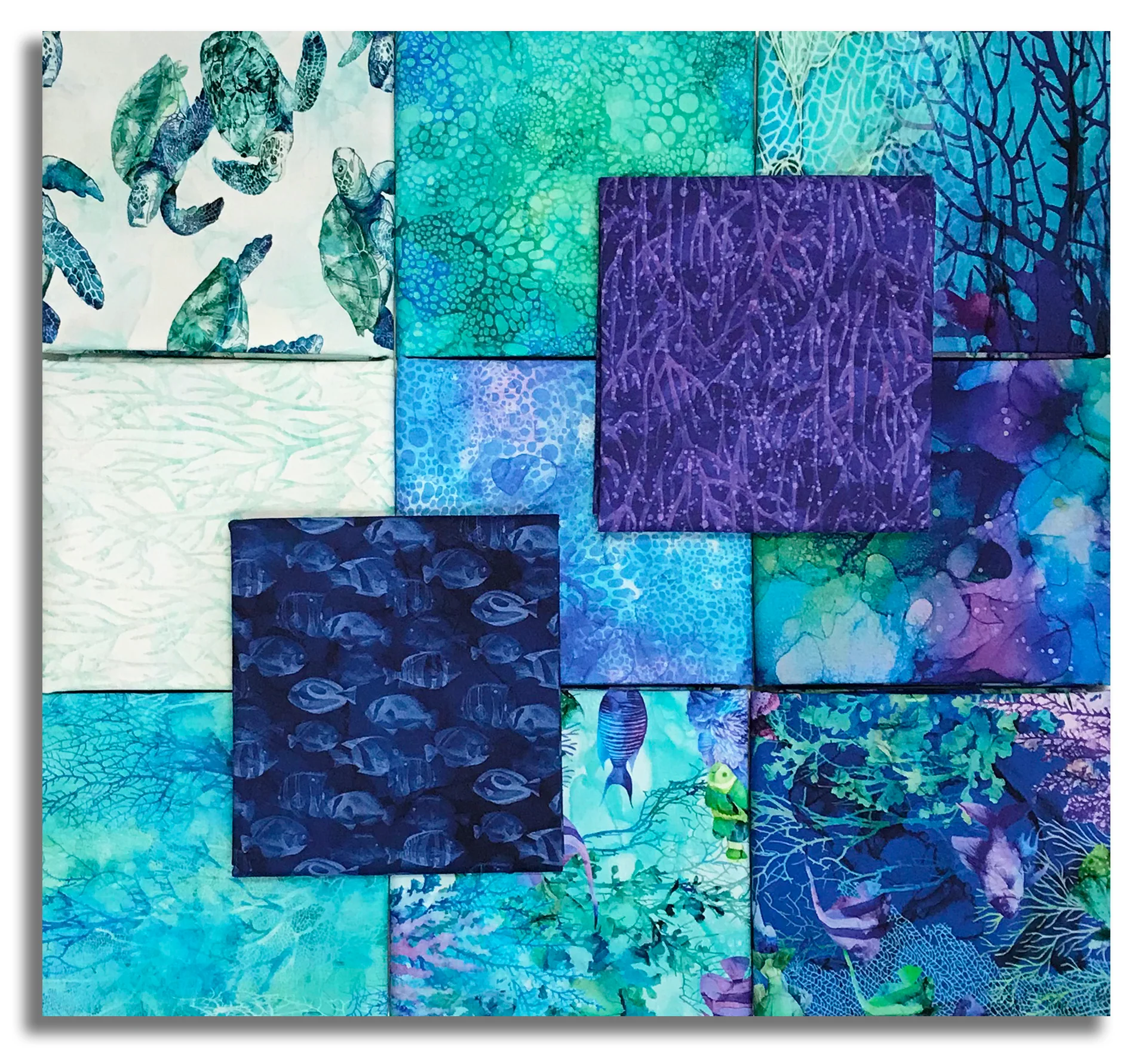 Matt's Northcott Pre-Cut 11 Piece Fat Quarter Bundle - Coral Reef - Image 2
