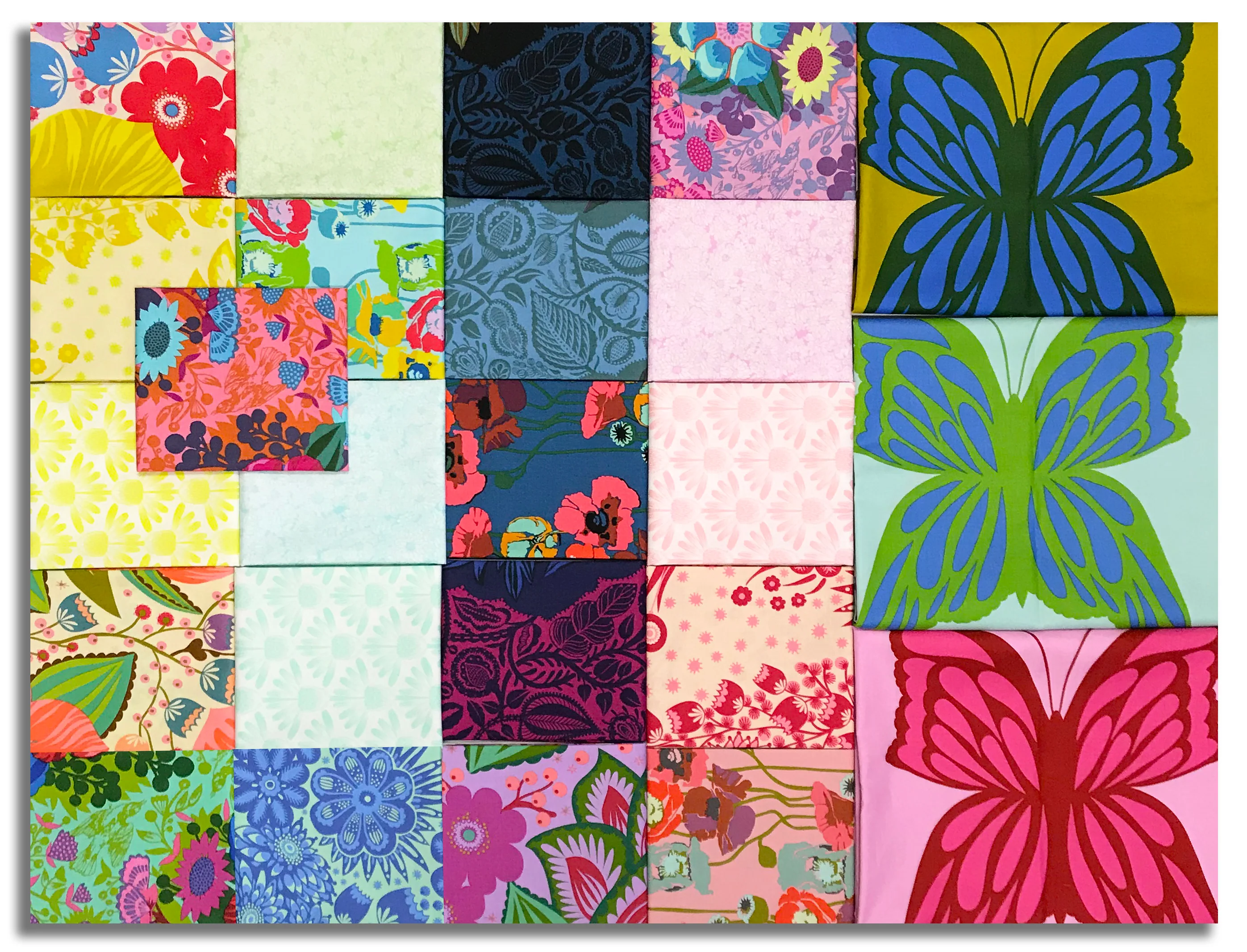 Matt's Northcott Pre-Cut 24 Piece Fat Quarter Bundle With 24" PANELS - Overdressed - Includes 3 PANELS - Image 2