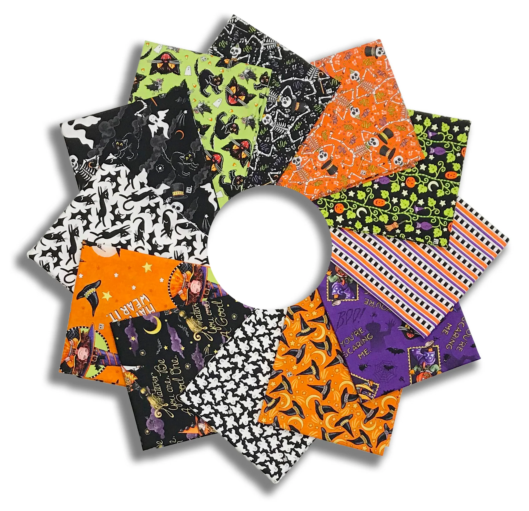 Matt's Pre-Cut 12 Piece Fat Quarter Bundle - Spooky Cute Halloween