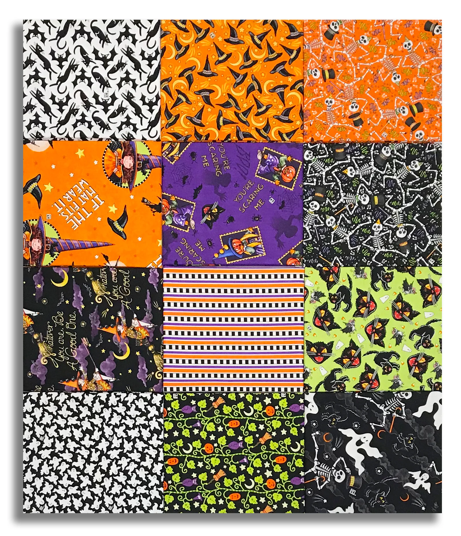 Matt's Pre-Cut 12 Piece Fat Quarter Bundle - Spooky Cute Halloween - Image 2