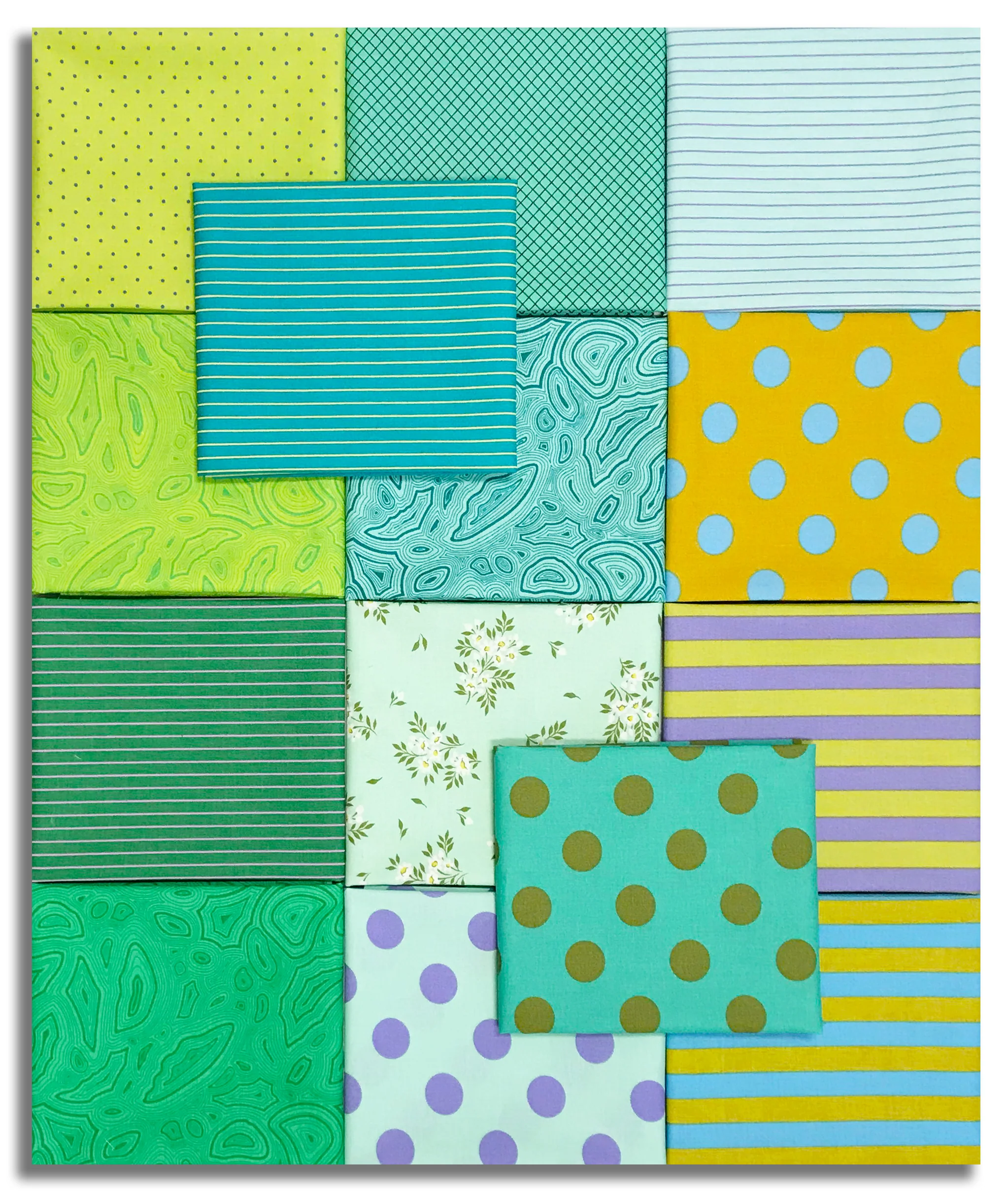 Matt's Pre-Cut 14 Piece Fat Quarter Bundle - Tula's True Colors - Myrtle - Image 2
