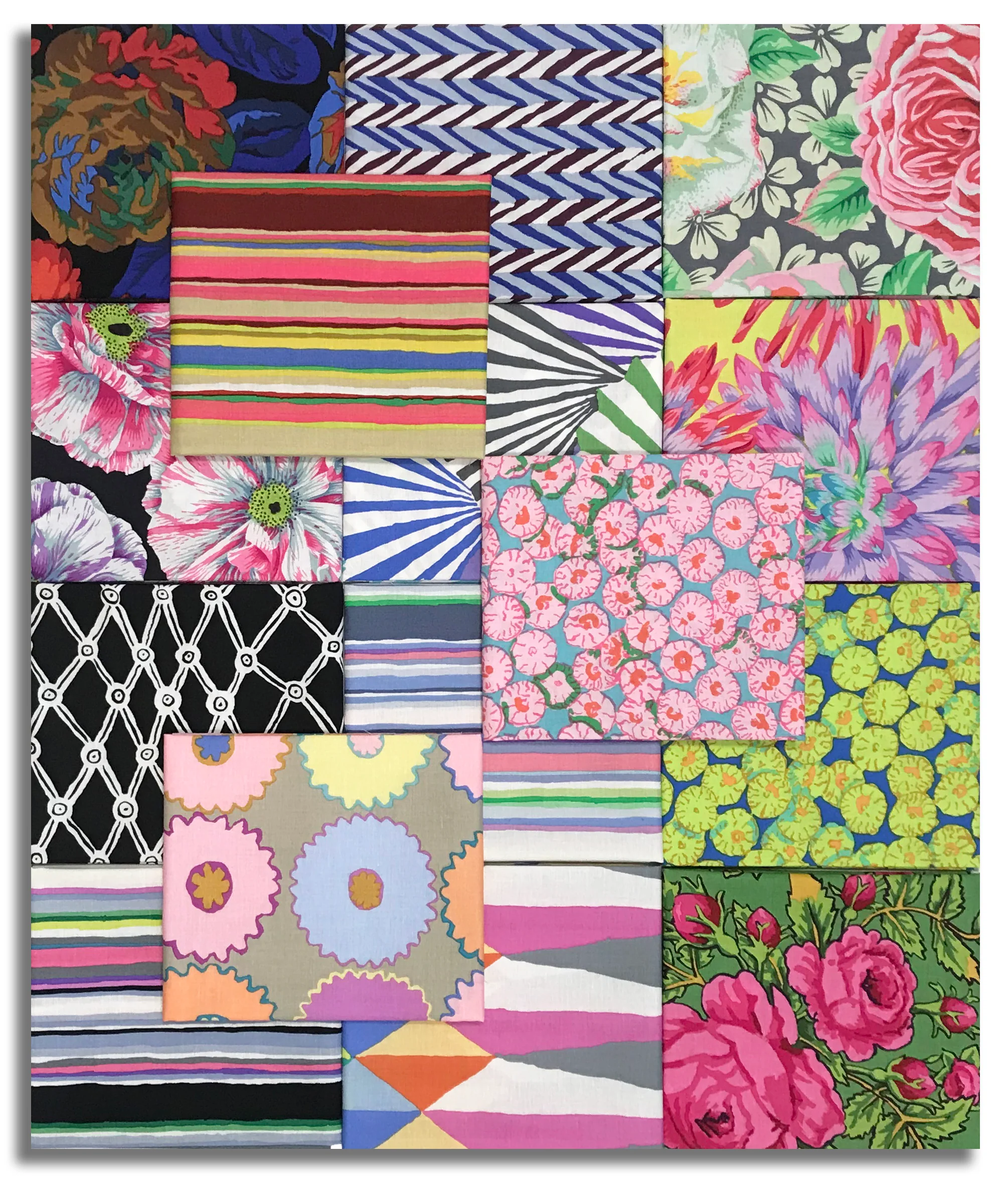 Matt's Pre-Cut Kaffe Fassett 15 Piece Fat Quarter Bundle - Contrast - Image 2