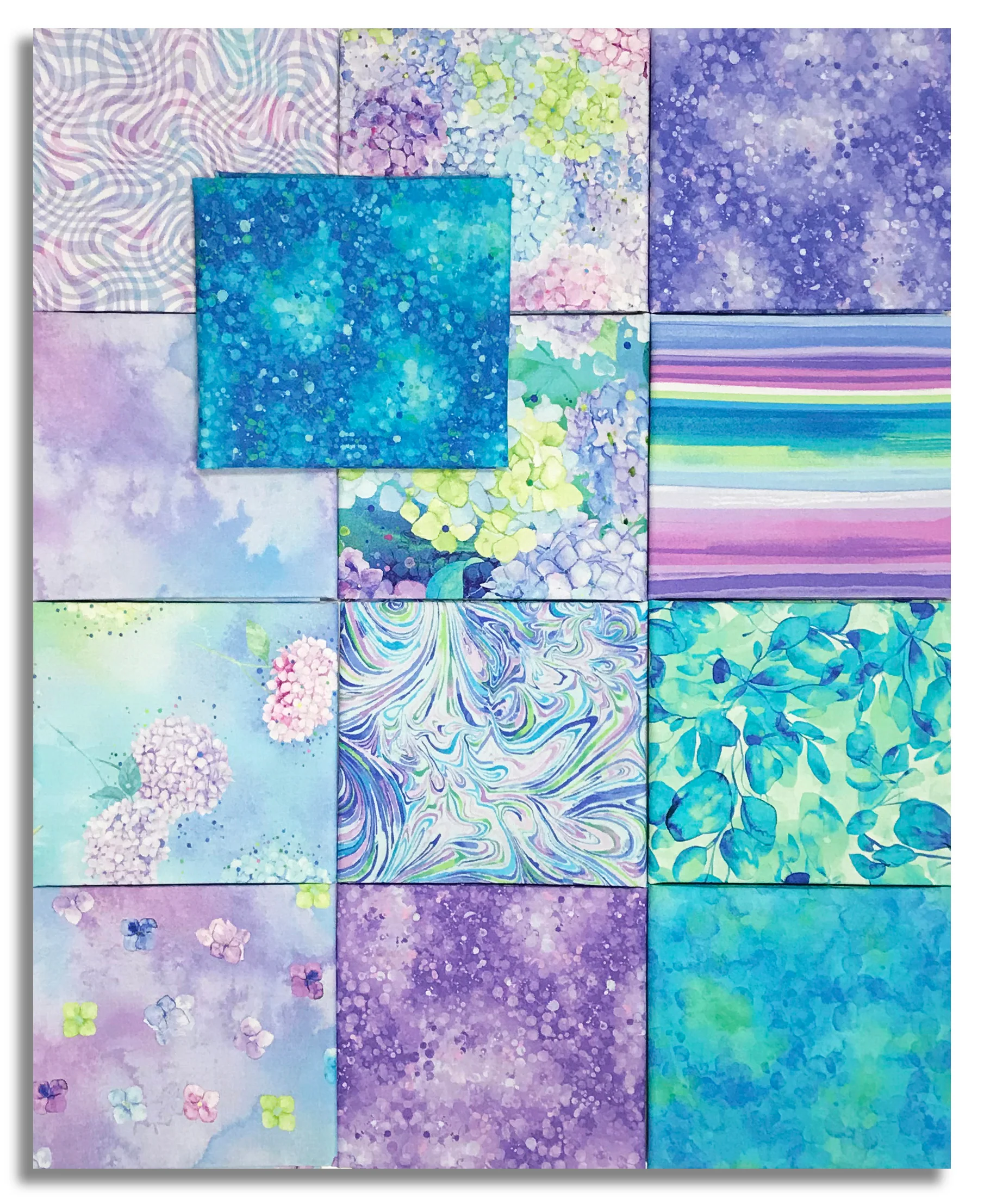 Matt's Timeless Treasures Pre-Cut 13 Piece Fat Quarter Bundle - Hydrangea Dream - Image 2