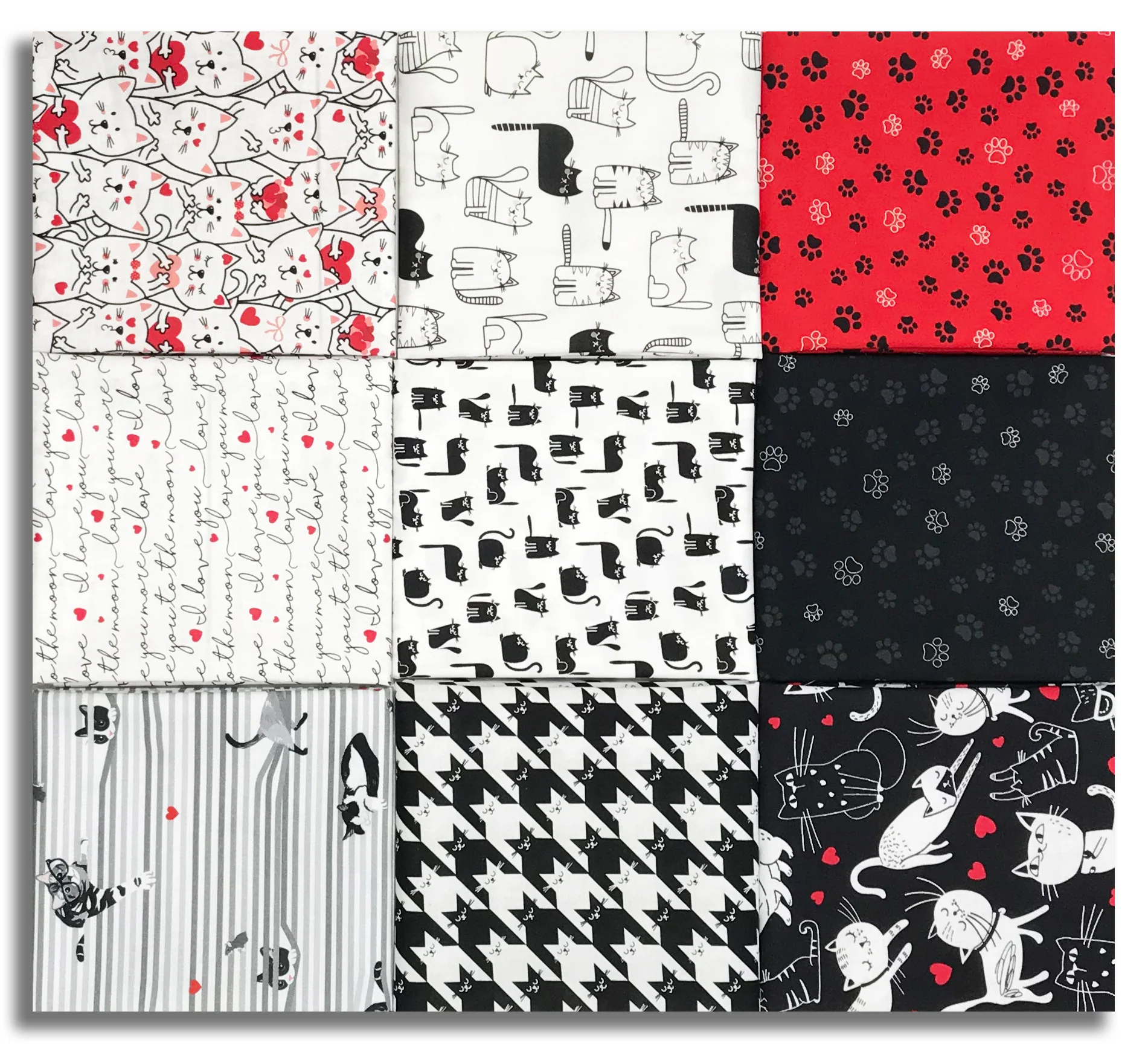 Matt's Timeless Treasures Pre-Cut 9 Piece Fat Quarter Bundle - Smitten Kitten - Image 2