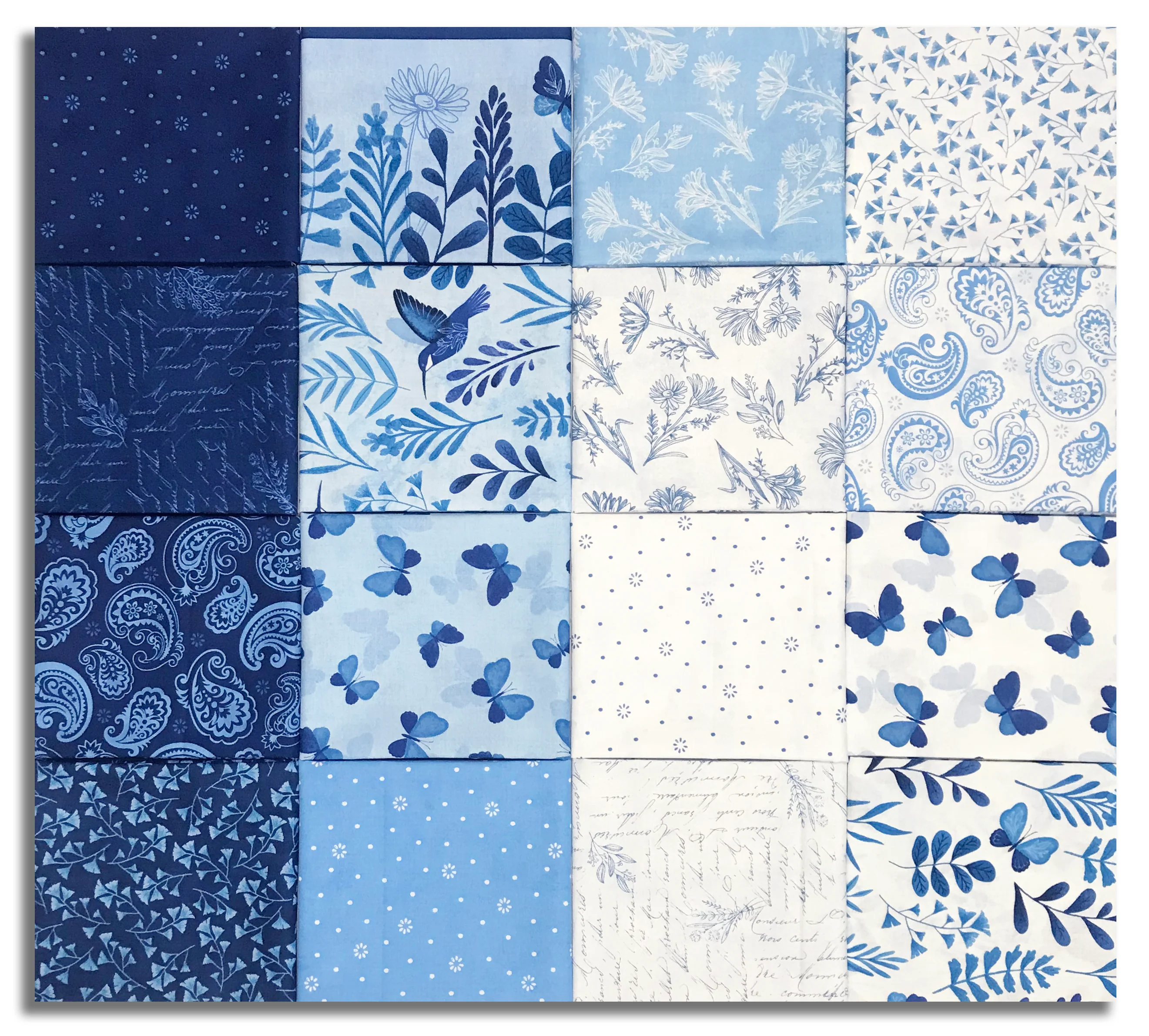 Matt's Wilmington Pre-Cut 16 Piece Fat Quarter Bundle - Blissful Blues - Image 2