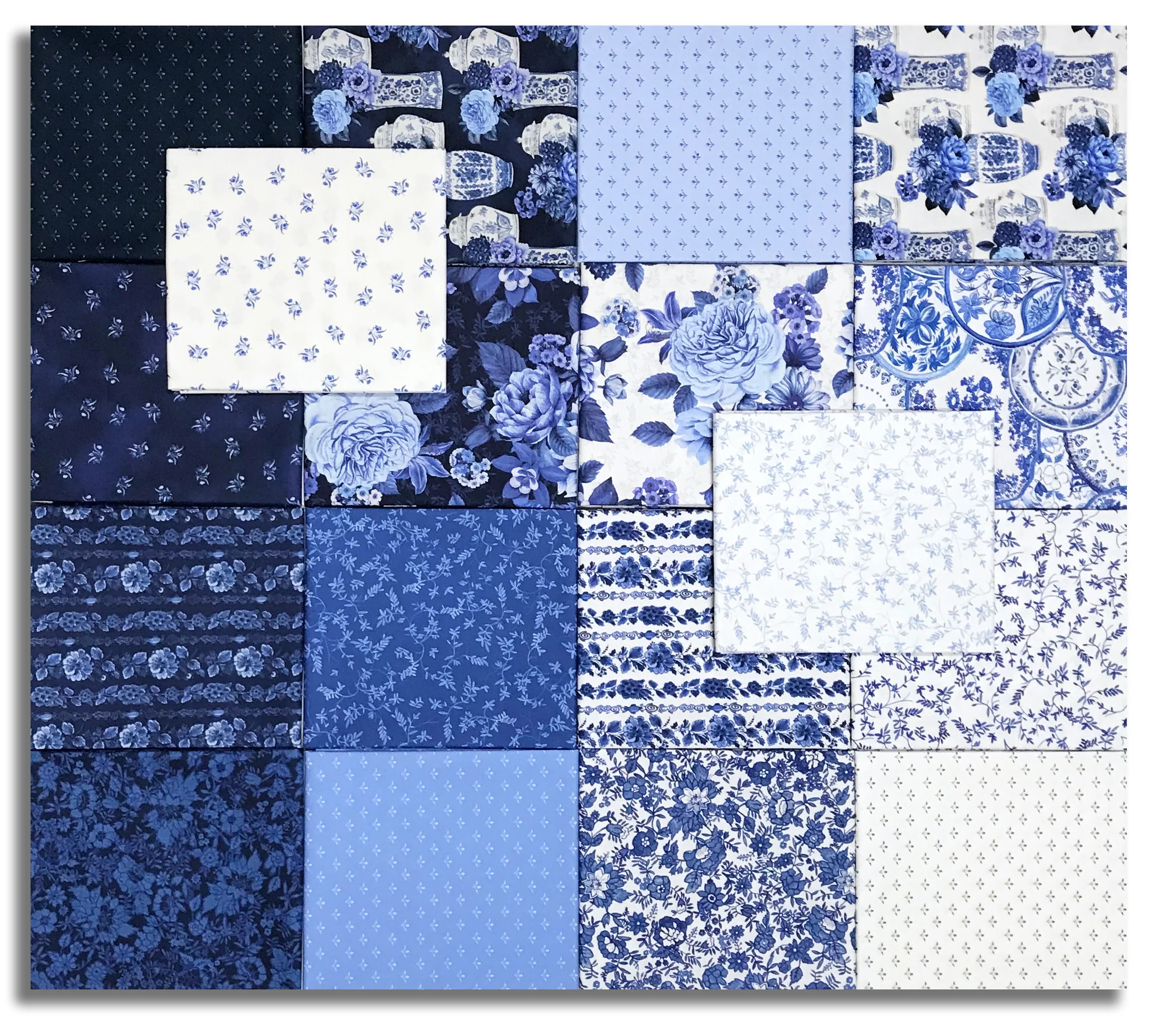 Matt's Windham Pre-Cut 18 Piece Fat Quarter Bundle - China Blue - Image 2