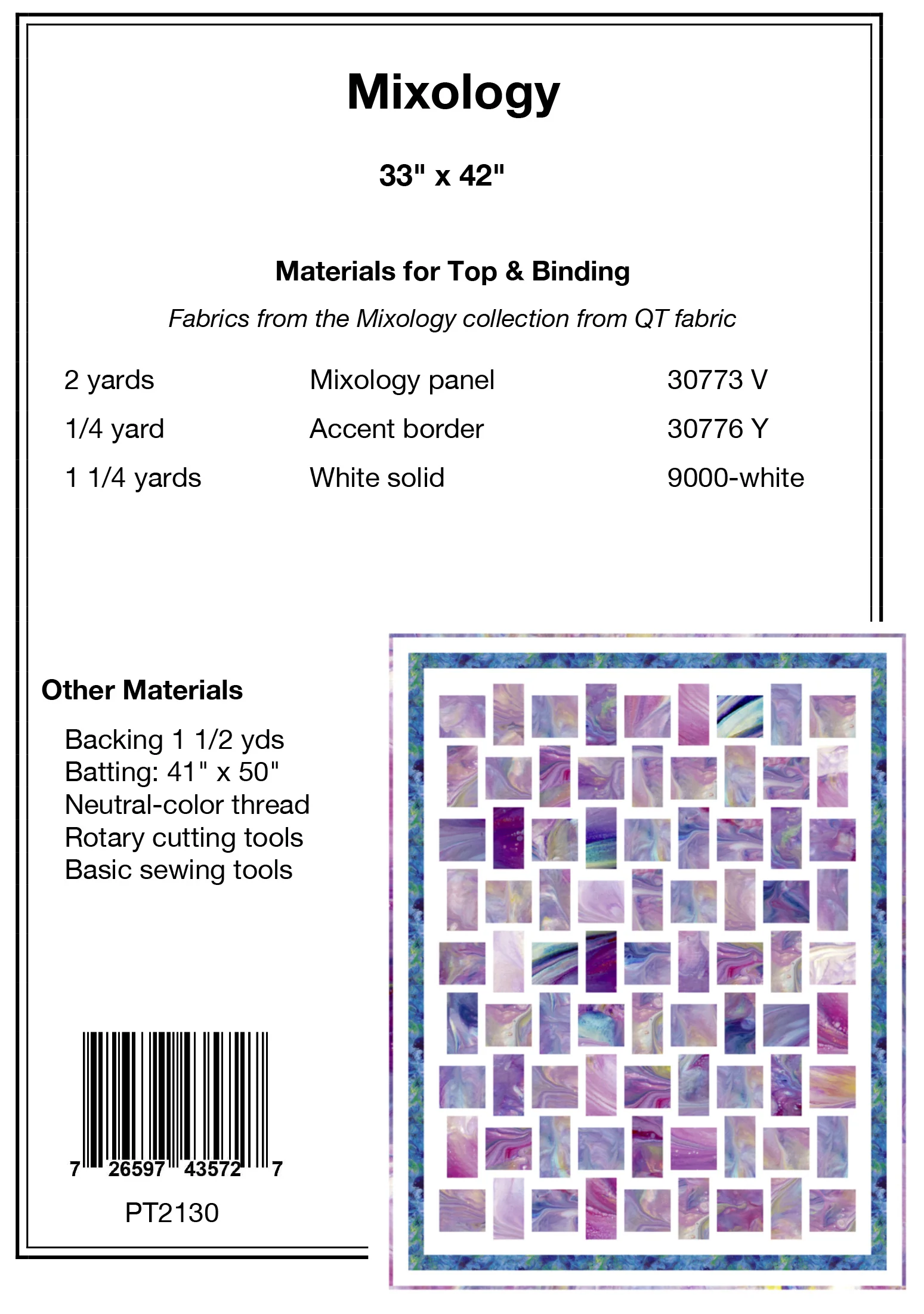MIXOLOGY - Pine Tree Country Quilts Pattern - DIGITAL DOWNLOAD - Image 2