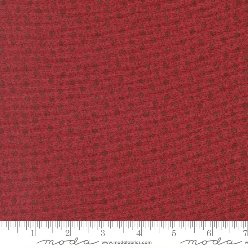 Moda American Gatherings III 49326 13 Deep Crimson Small Floral By The Yard