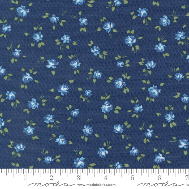 Moda Blueprint 55331 16 Navy Grace By The Yard