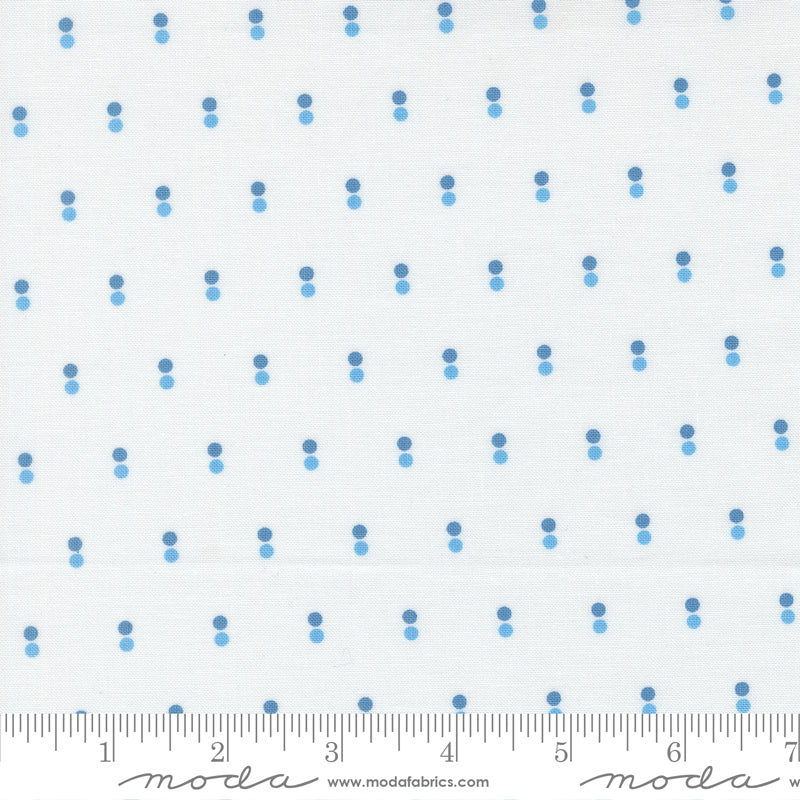 Moda Blueprint 55334 11 White Harbor Dots By The Yard