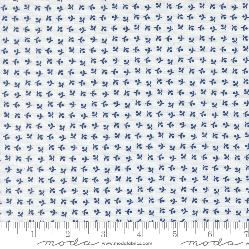 Moda Blueprint 55336 26 White Navy Somerset By The Yard