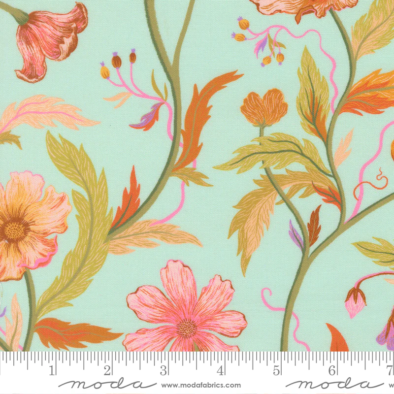 Moda Floral Fondant 14130 16 Sky Large Floral By The Yard