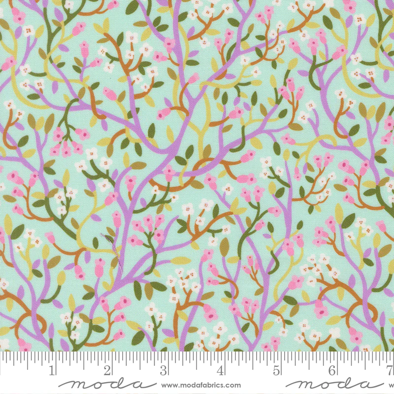 Moda Floral Fondant 14133 16 Sky Jungle Floral By The Yard