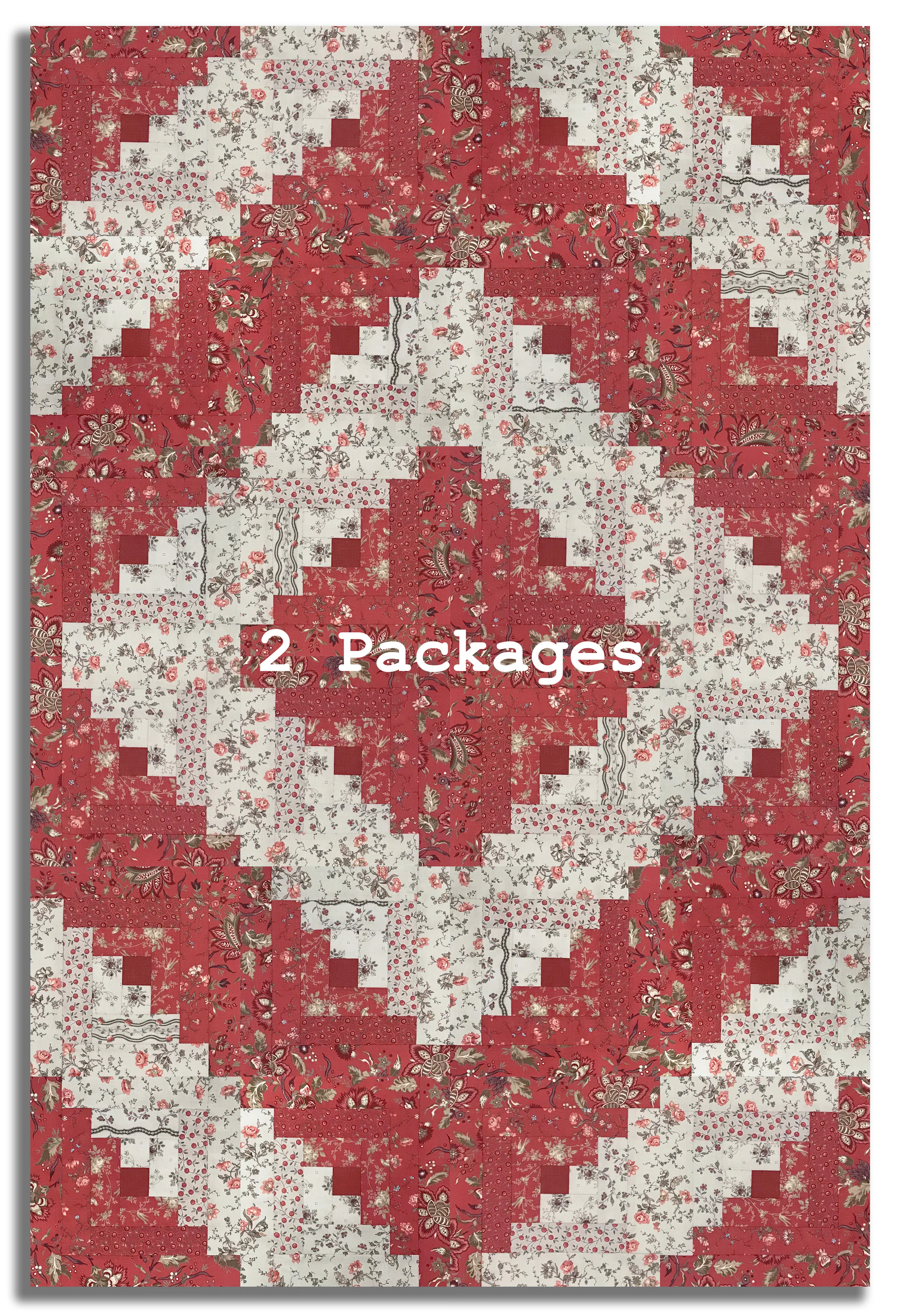Moda French General Pre-cut 12 Block Log Cabin Quilt Kit - Fleur De Paris - Garance - Image 4