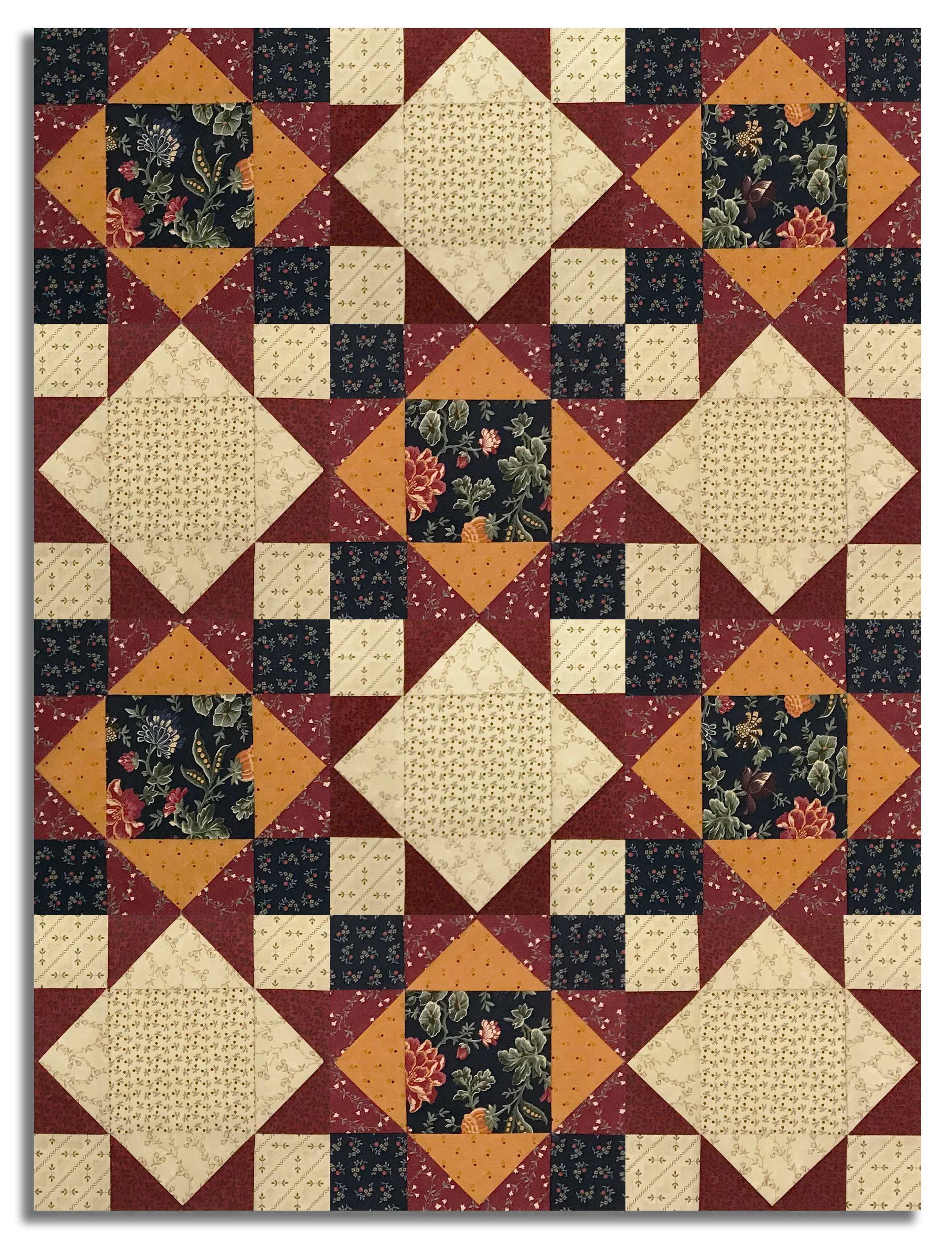 Moda Kansas Troubles Pre-Cut 12 Block King's Crown Quilt Kit - Quail Run