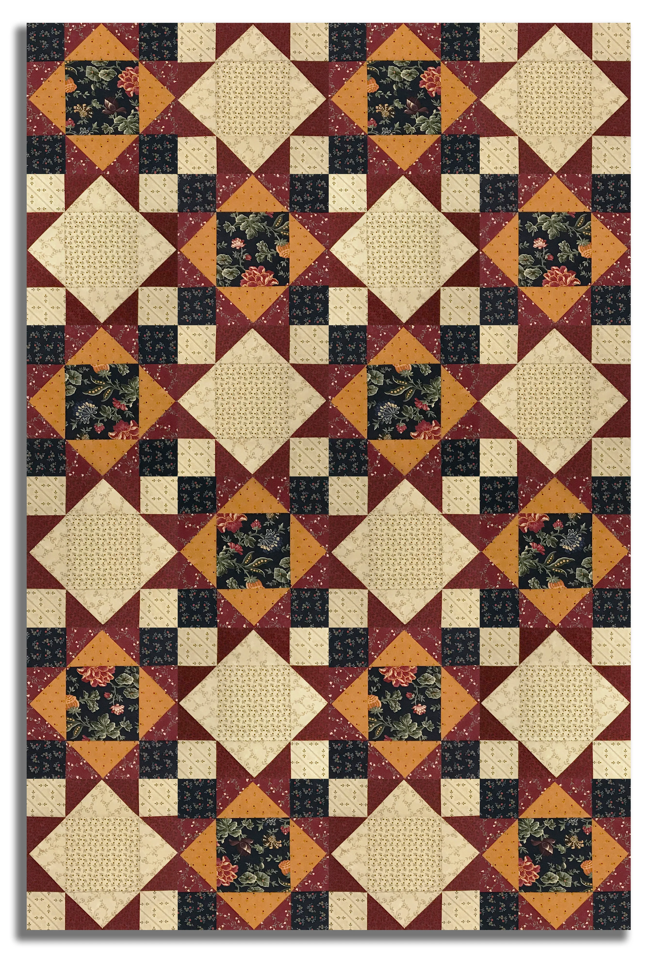 Moda Kansas Troubles Pre-Cut 12 Block King's Crown Quilt Kit - Quail Run - Image 4