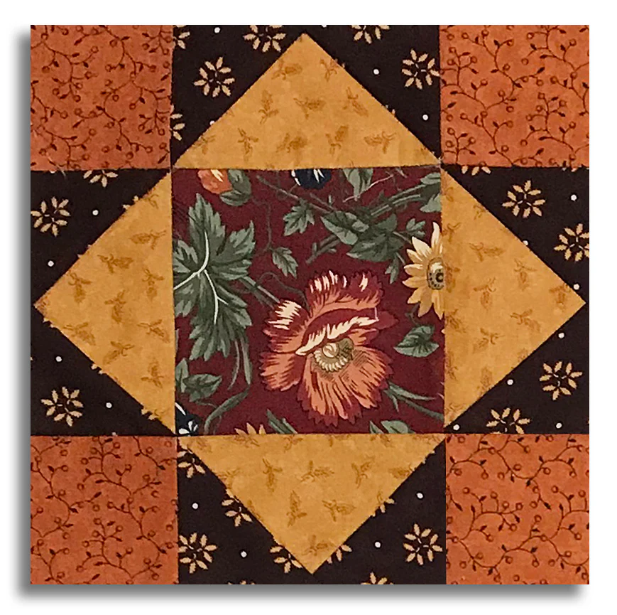 Moda Kansas Troubles Pre-Cut 12 Block King's Crown Quilt Kit - Wheatland - Mulberry - Image 2