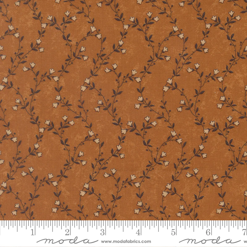 Moda Kansas Troubles - Quail Run 9831 12 Amber Creeping Vine By The Yard