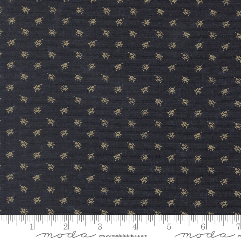 Moda Kansas Troubles - Quail Run 9835 14 Indigo Wheat Seed By The Yard