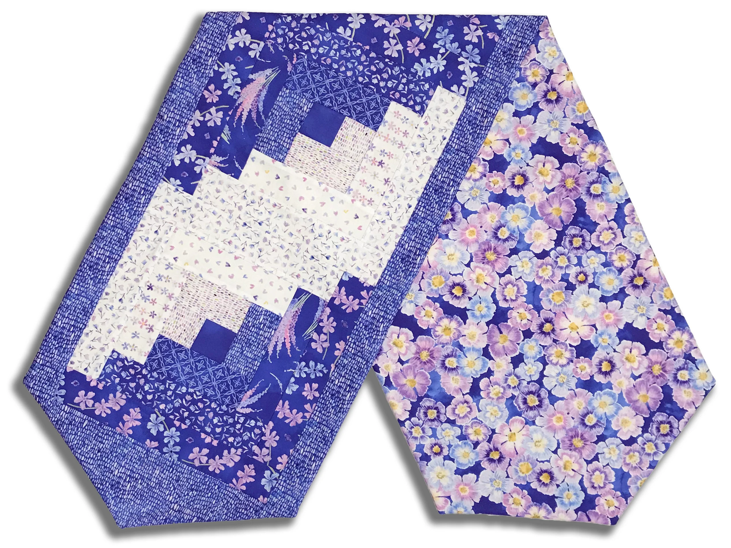 Moda Moda Pre-cut Log Cabin Table Runner Kit - Delphinium