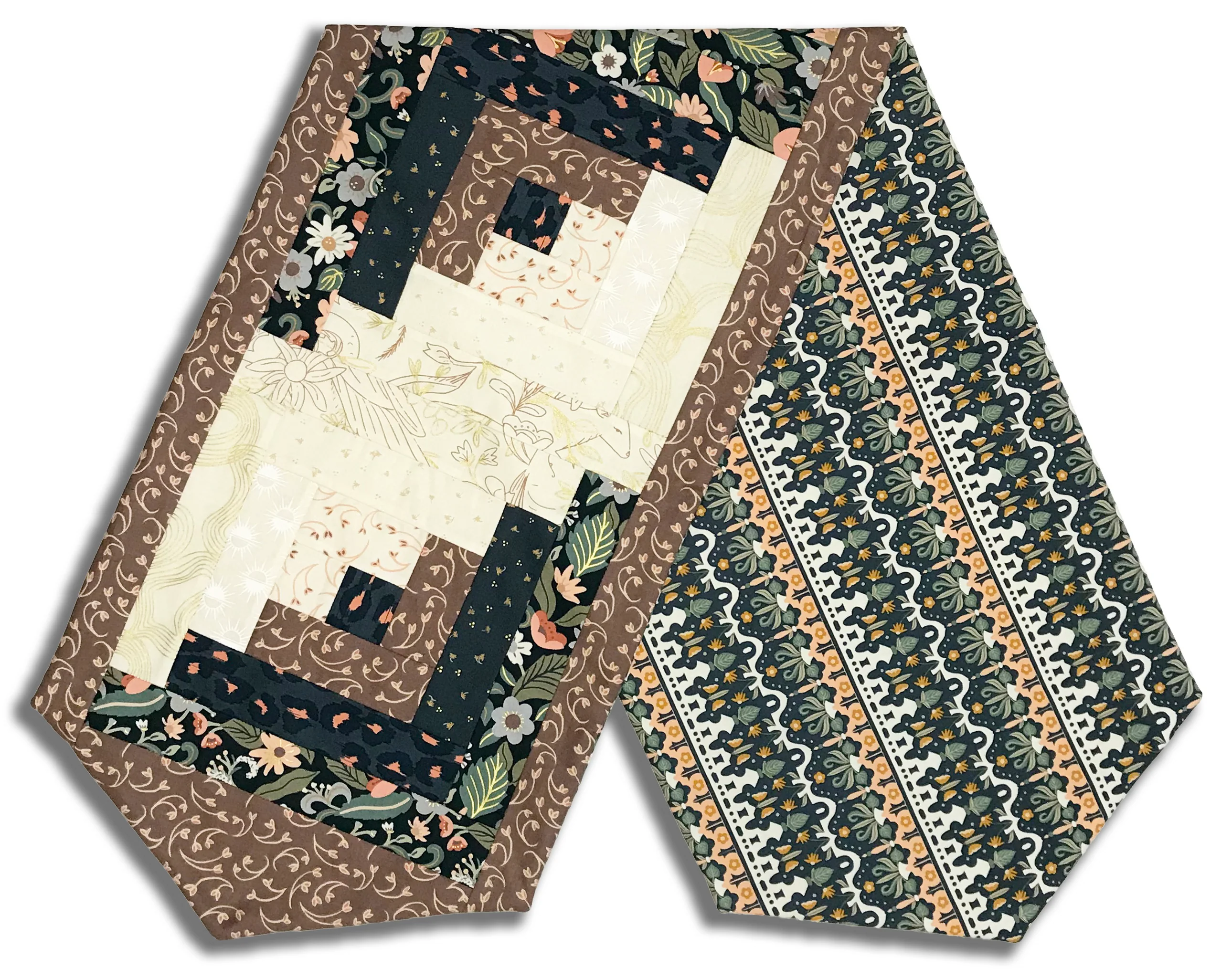 Moda Moda Pre-cut Log Cabin Table Runner Kit - Sunlit Ruins
