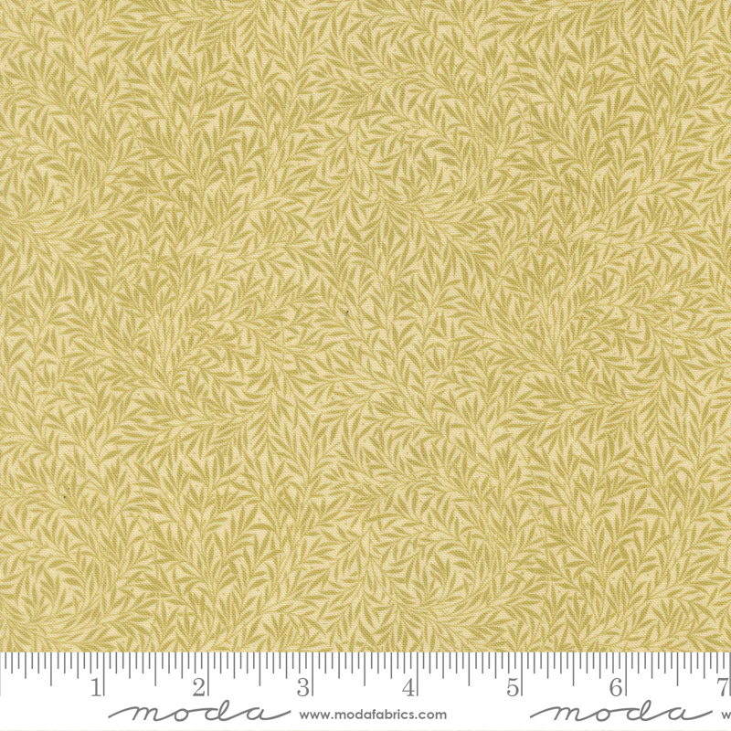 Moda Morris Muse 13387 11 Parchment Willow Leaf By The Yard