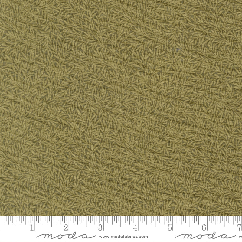 Moda Morris Muse 13387 12 Sage Willow Leaf By The Yard