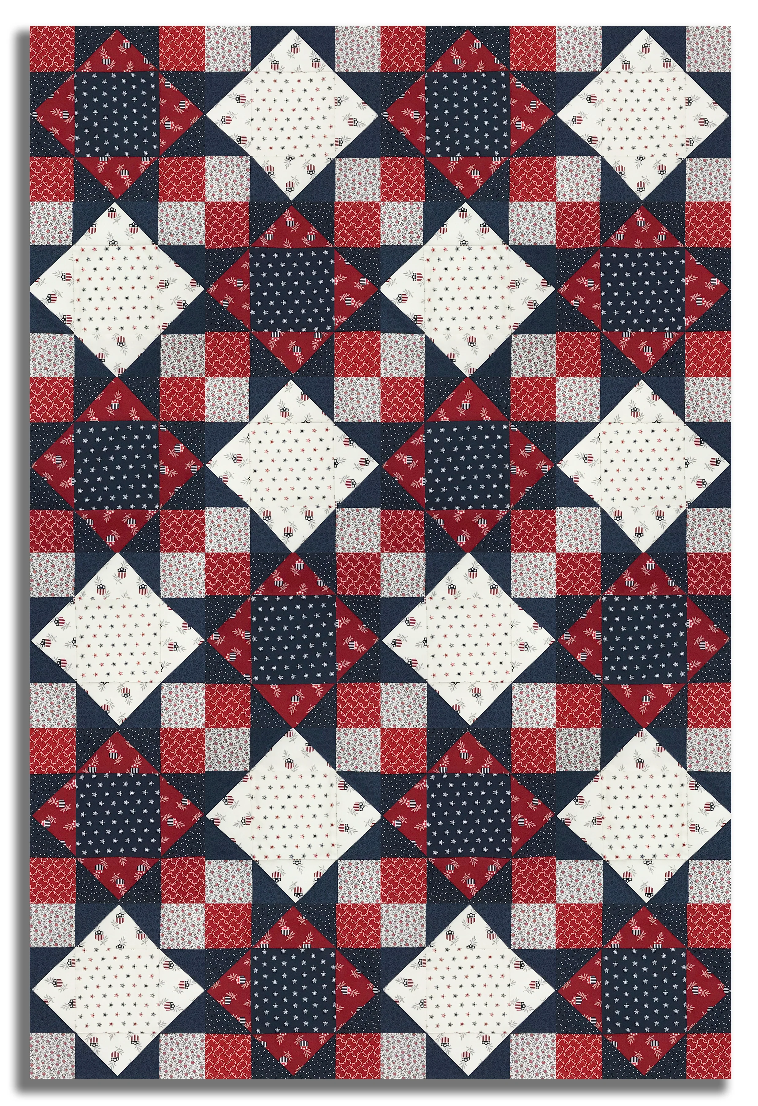 Moda Pre-Cut 12 Block King's Crown Quilt Kit - American Gatherings III - Image 4