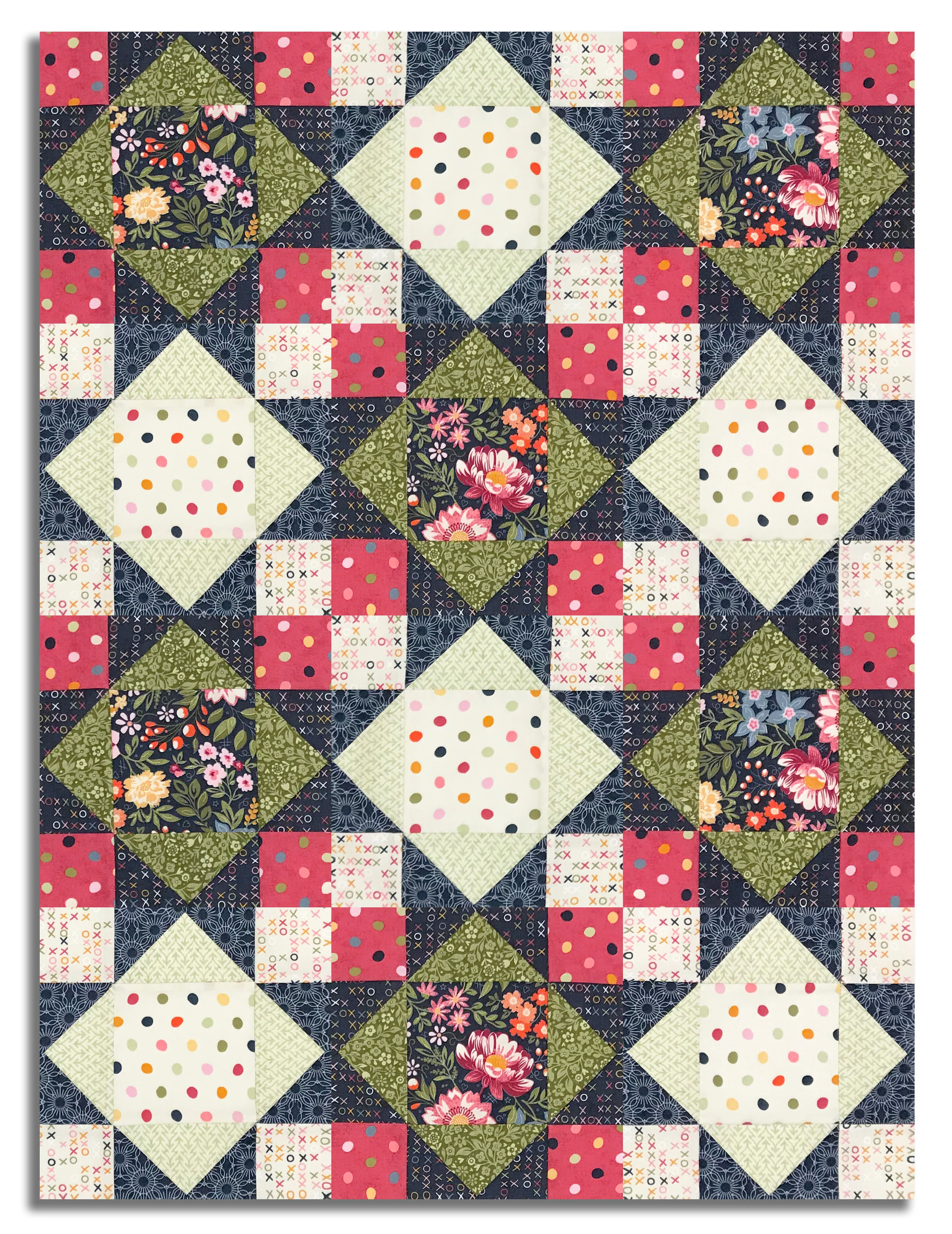 Moda Pre-Cut 12 Block King's Crown Quilt Kit - Fieldrush