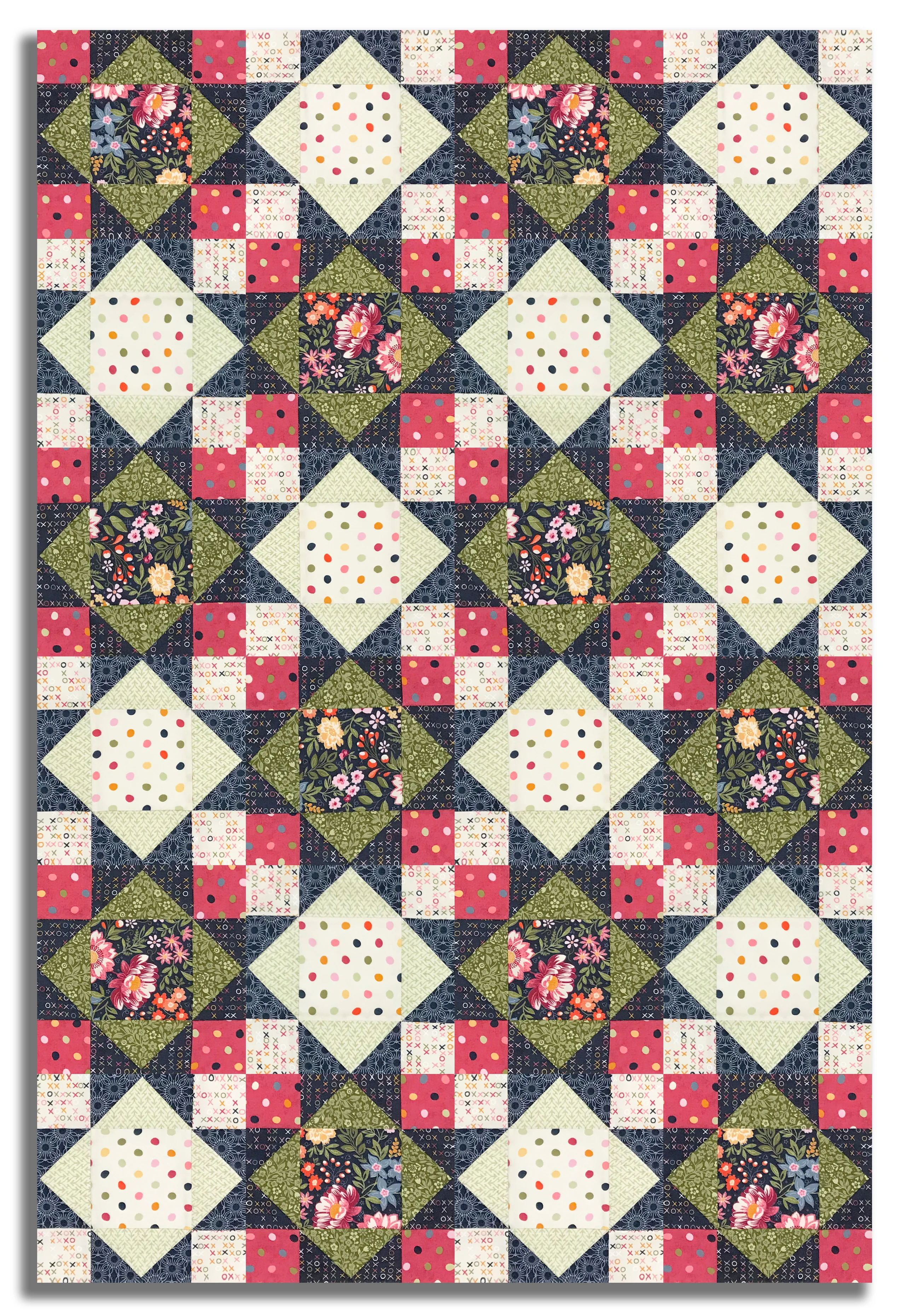 Moda Pre-Cut 12 Block King's Crown Quilt Kit - Fieldrush - Image 4