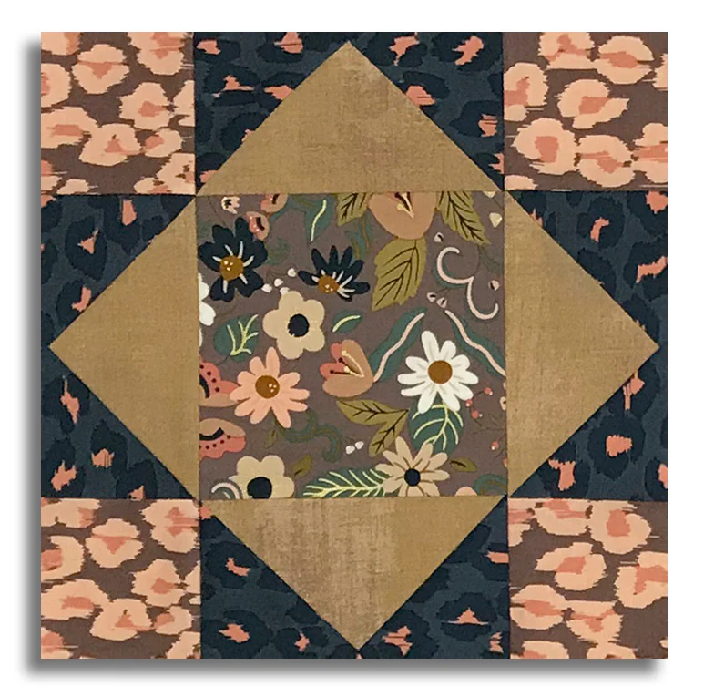 Moda Pre-Cut 12 Block King's Crown Quilt Kit - Sunlit Ruins - Image 2