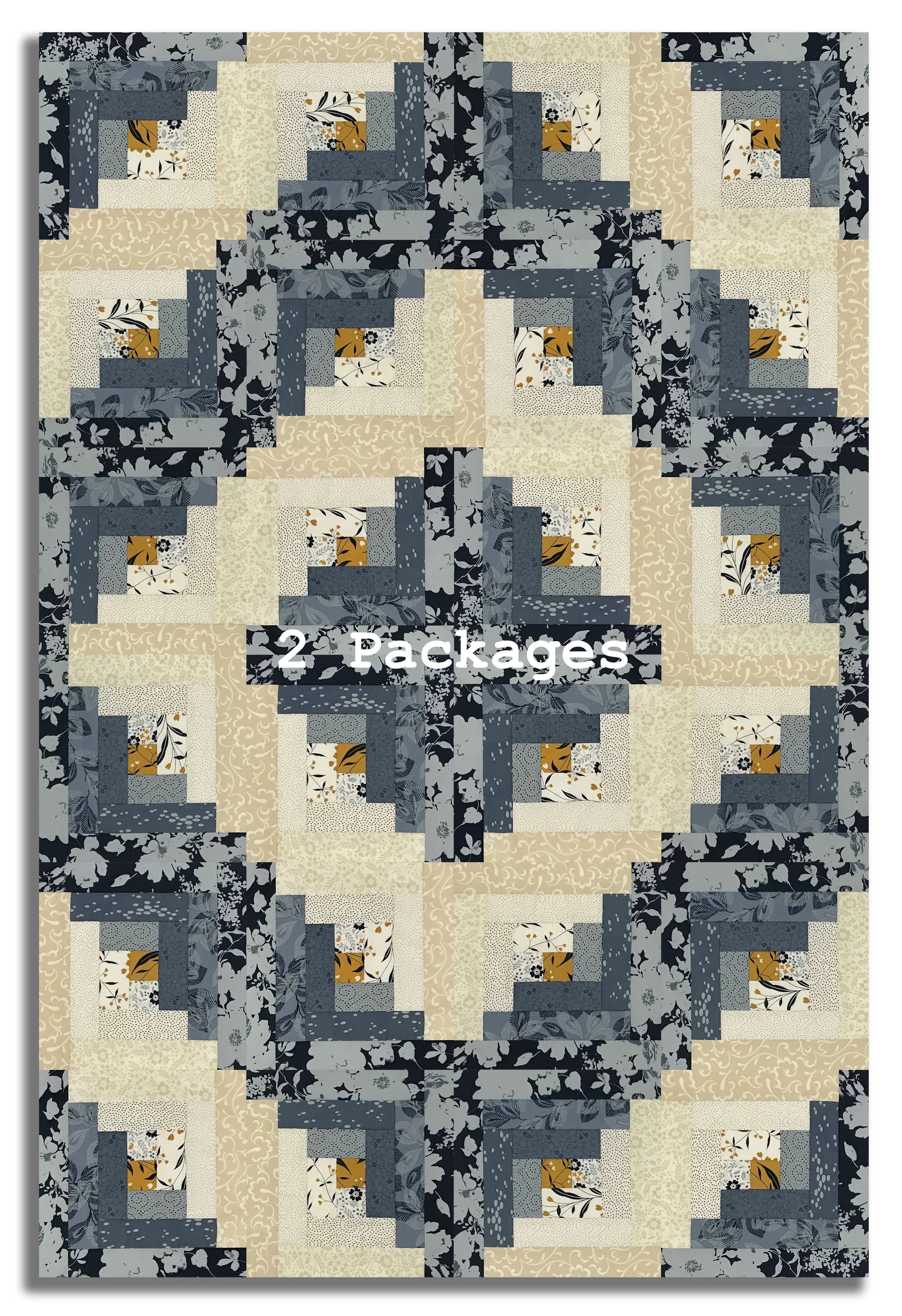 Moda Pre-cut 12 Block Log Cabin Quilt Kit - Arabesque - Dusk - Image 3