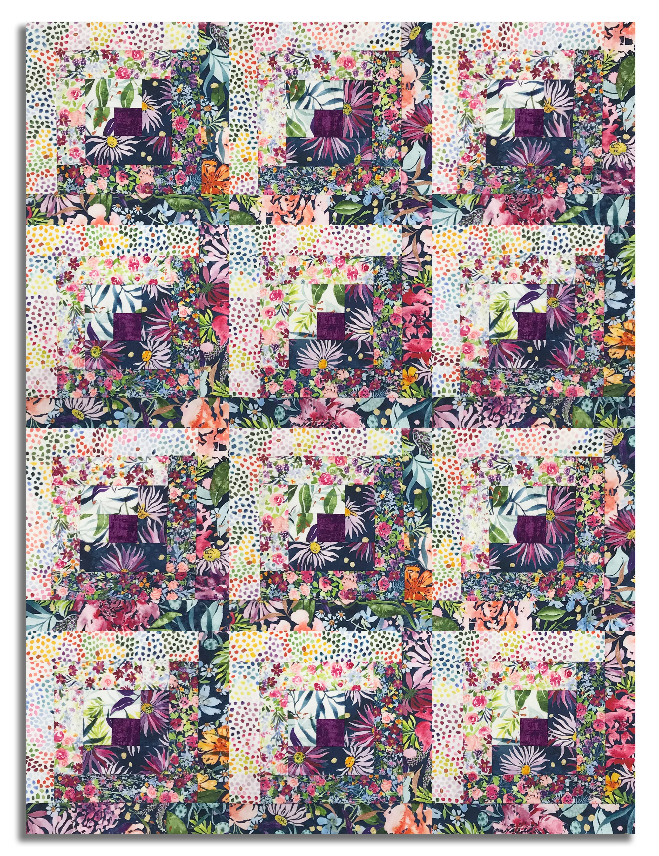 Moda Pre-cut 12 Block Log Cabin Quilt Kit - Soulstice - Image 2