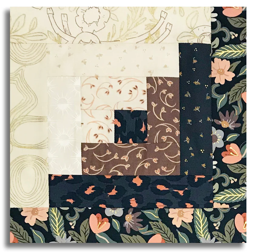 Moda Pre-cut 12 Block Log Cabin Quilt Kit - Sunlit Ruins